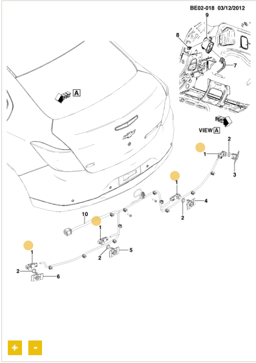 Sensor de estacionamento - GM - 52042749