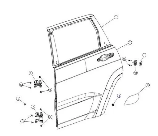 Bucha da porta - JEEP - K68188690AB