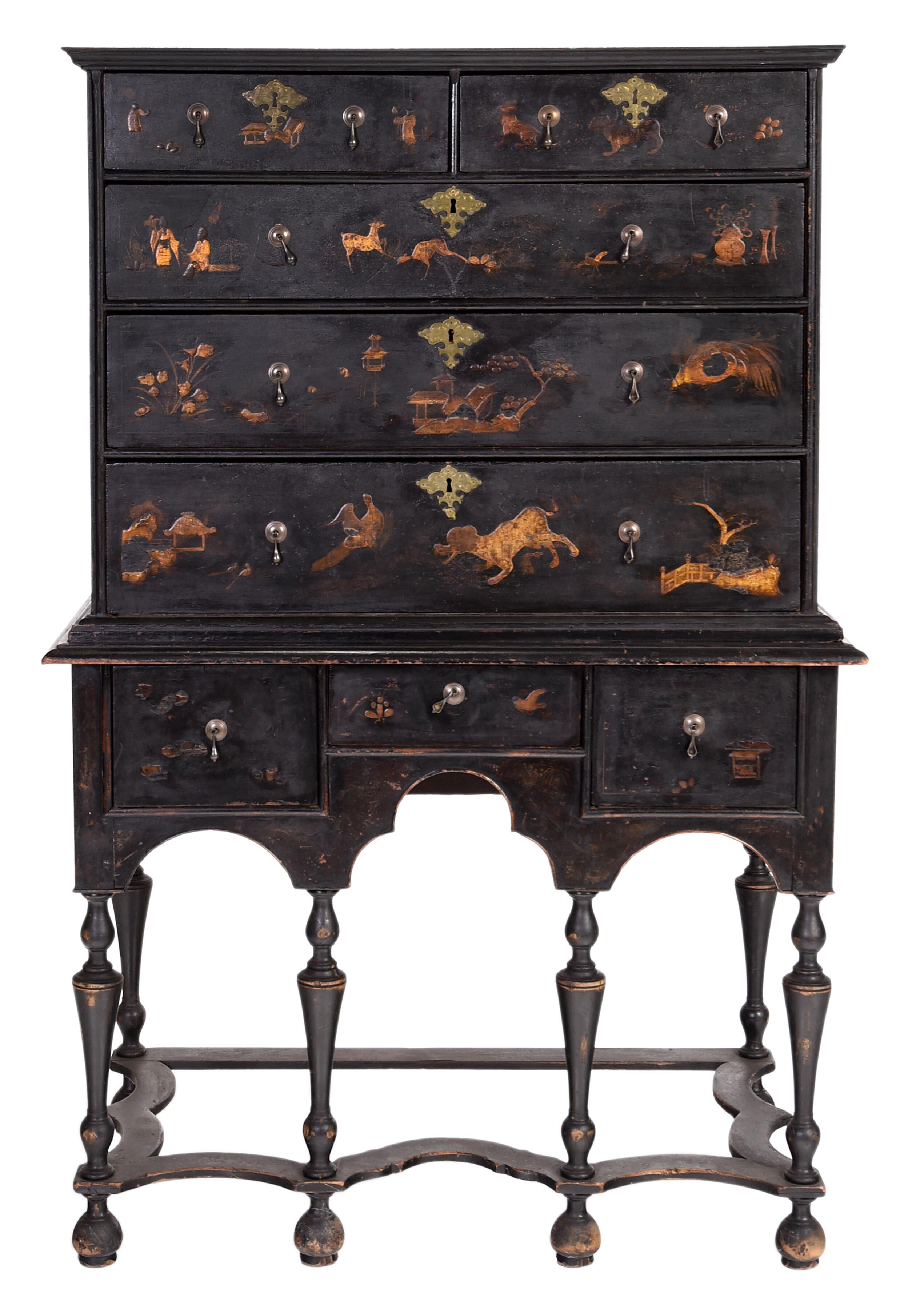 Artists in Massachusetts, Japanned High Chest, 1710–1720