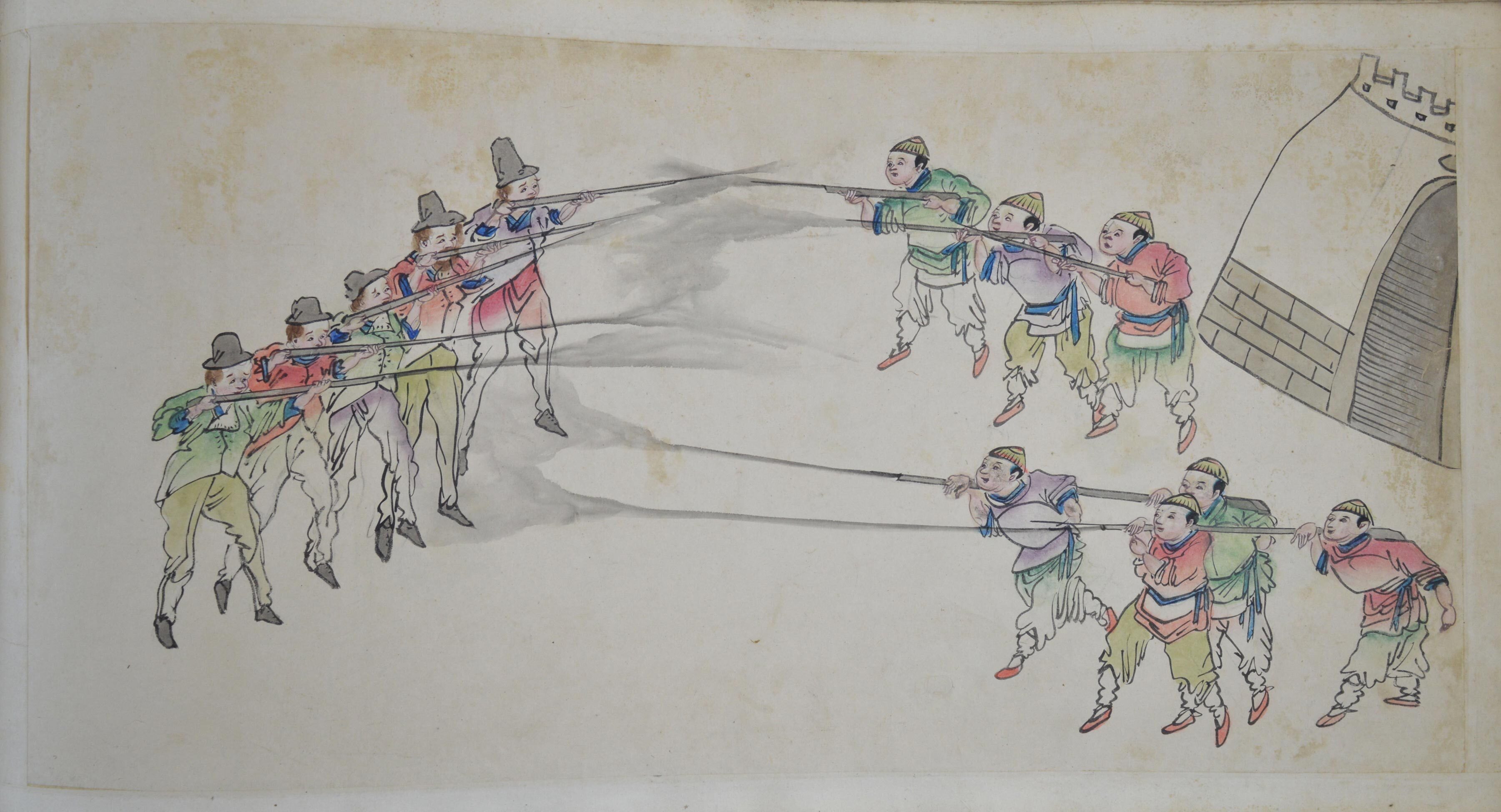 Artists in China. Opium War album, about 1860