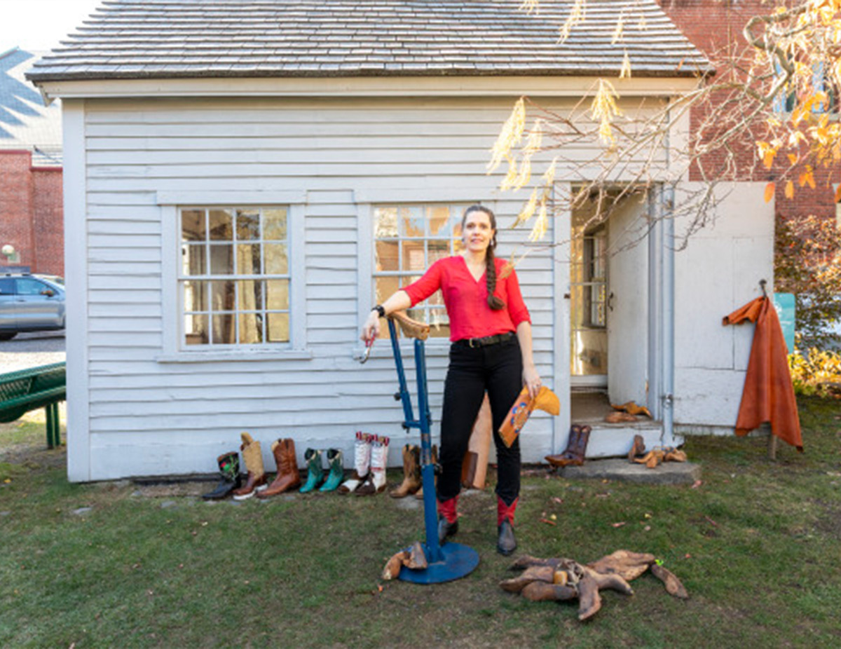 Sarah Madeleine T. Guerin at the Lye-Tapley shoe shop
