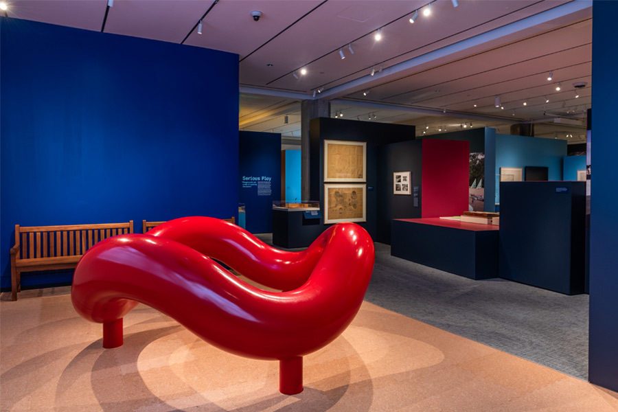 Inside the Isamu Noguchi exhibition - inside play area for children