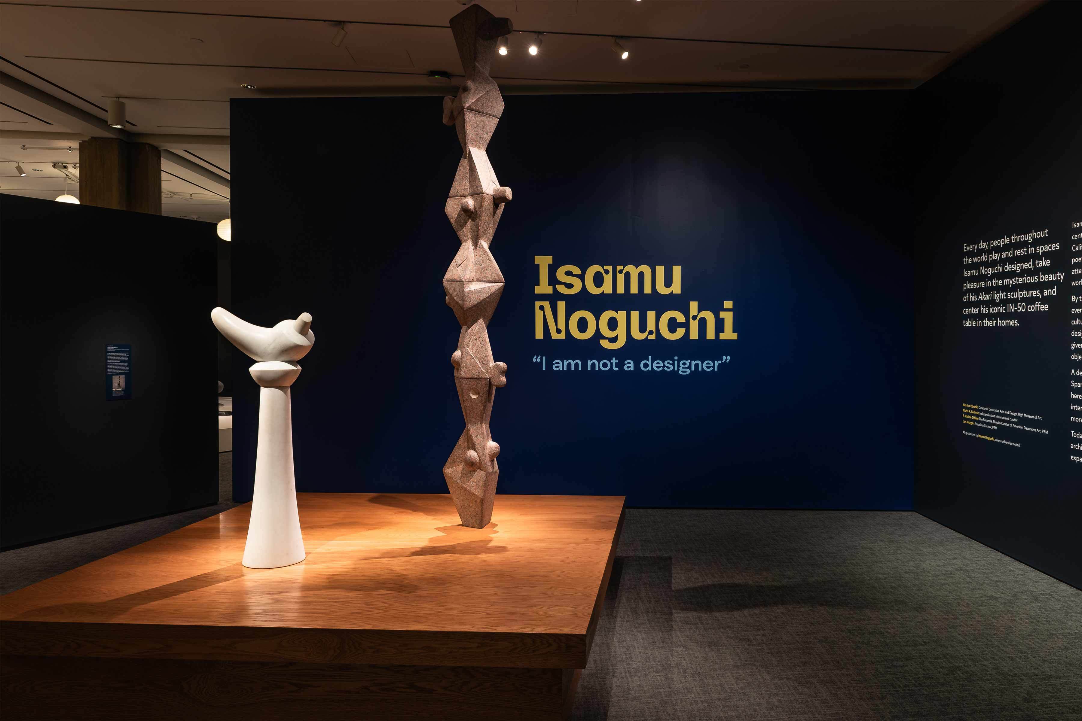 Entry of PEM's Isamu Noguchi "I am not a designer" exhibition