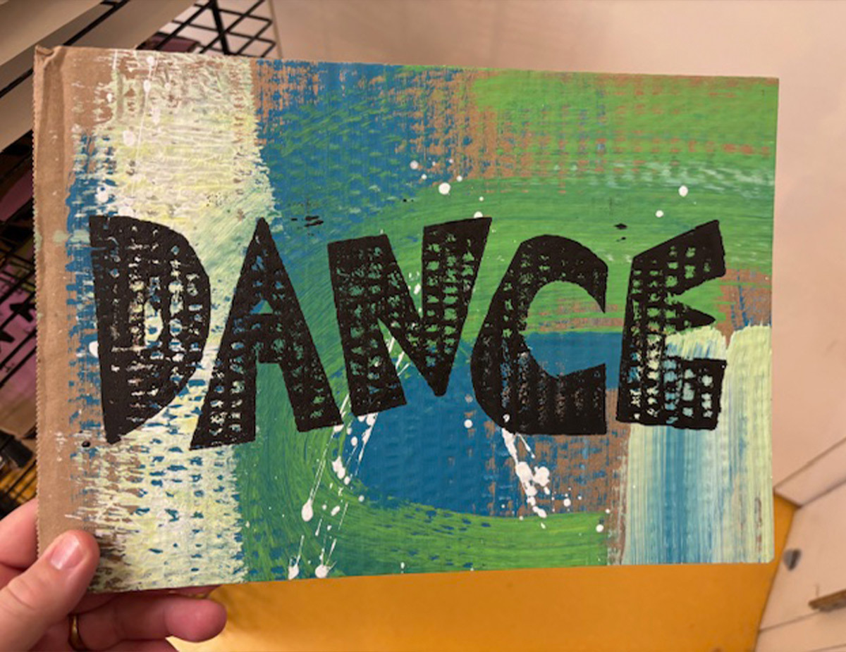 One of the art pieces created by a community member during RAW workshops on being, belonging and creativity offered at PEM.