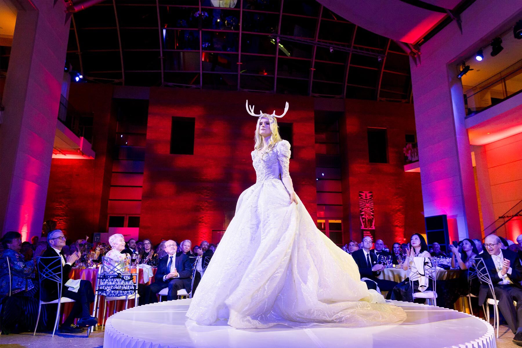A model walks the gala runway. Photo by David Tucker.