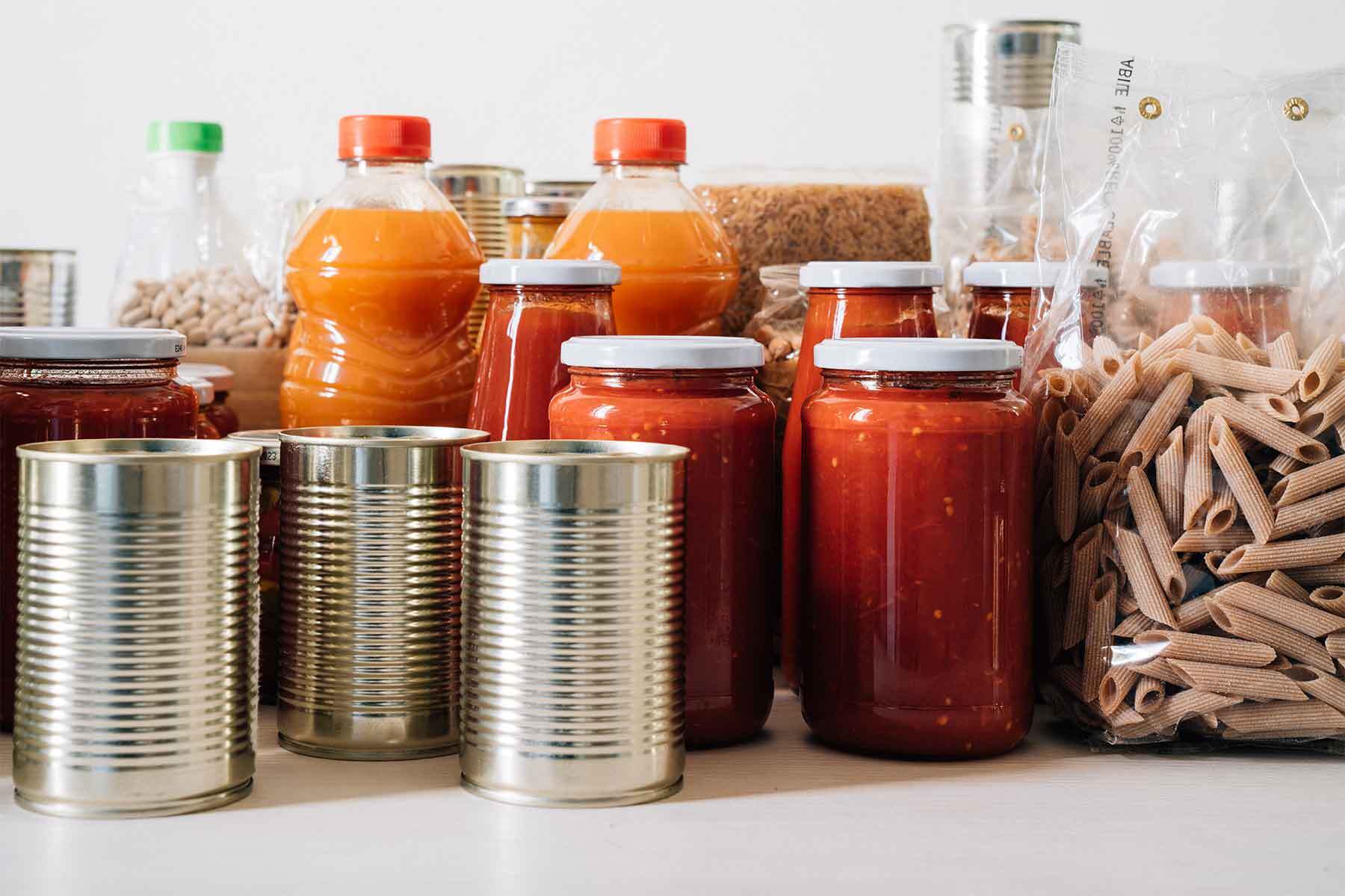 Cans and non perishable food donations