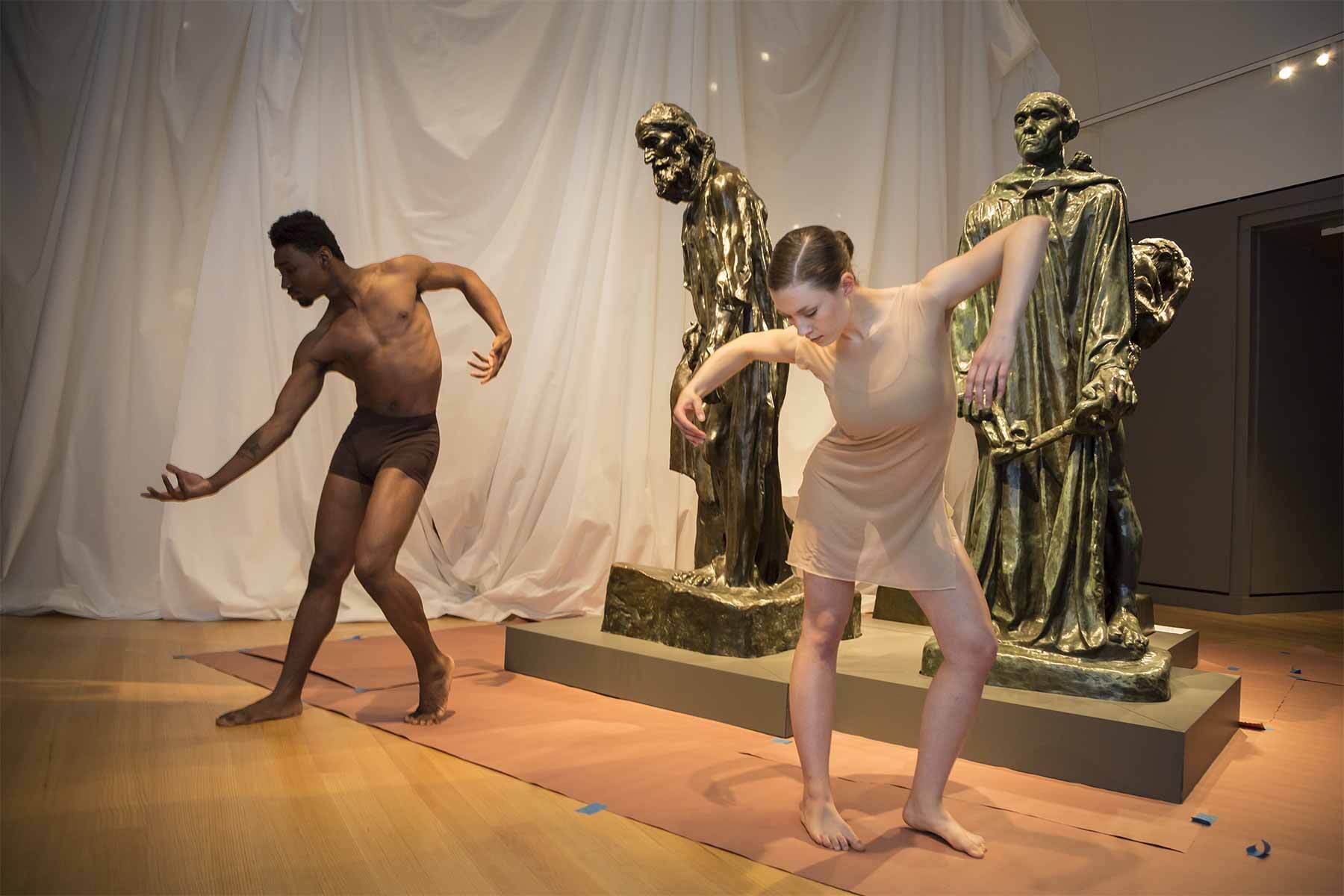 BoSoma Dancers in PEM’s 2016 Rodin exhibition. Photo by Kathy Tarantola/PEM.