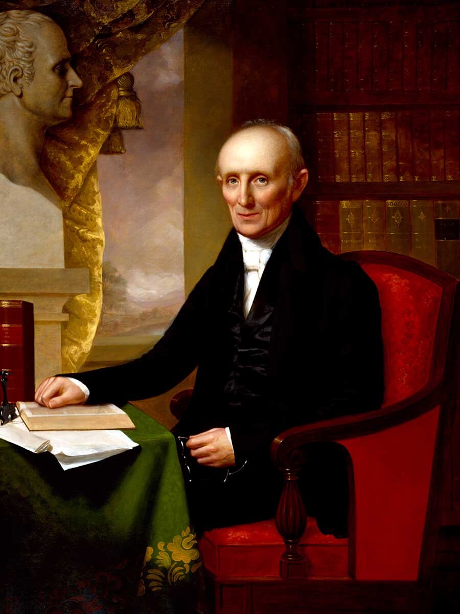 Charles Osgood, Portrait of Nathaniel Bowditch, 1835. Oil on canvas. Commissioned by the East India Marine Society, 1835. M370. Peabody Essex Museum. Photo by Photo Mark Sexon/PEM.