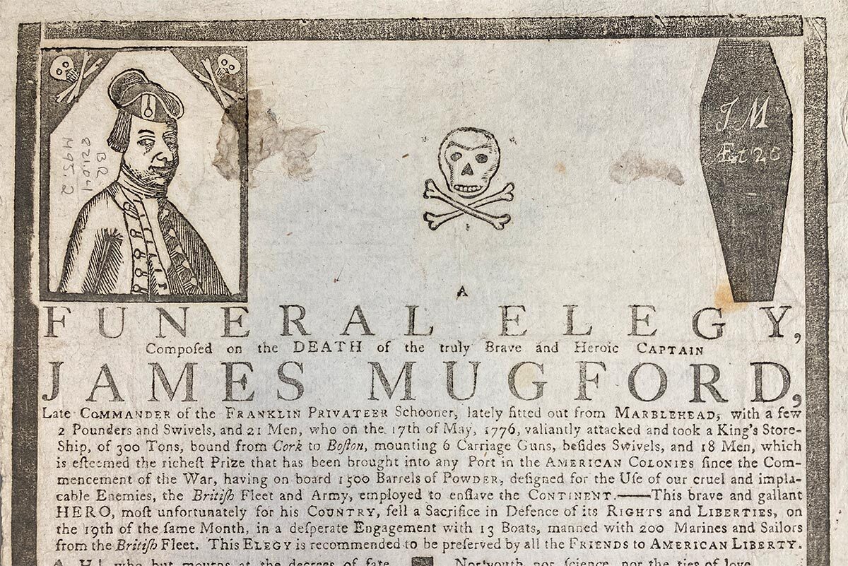 A Funeral Elegy, Composed on the Death of the Truly Brave and Heroic Captain James Mugford