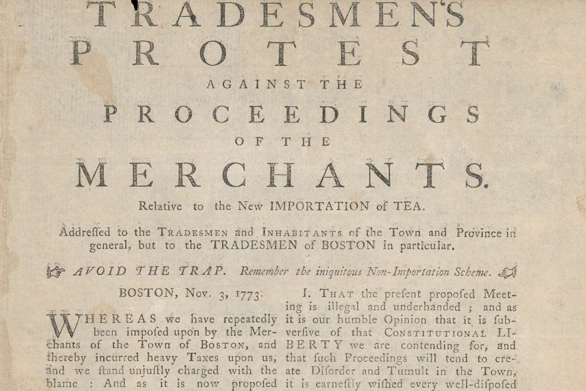 Ezekiel Russell, Tradesmen’s Protest Against the Proceedings of the Merchants