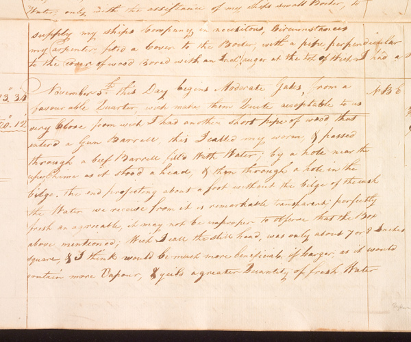 Friendship logbook entry from the 1800s