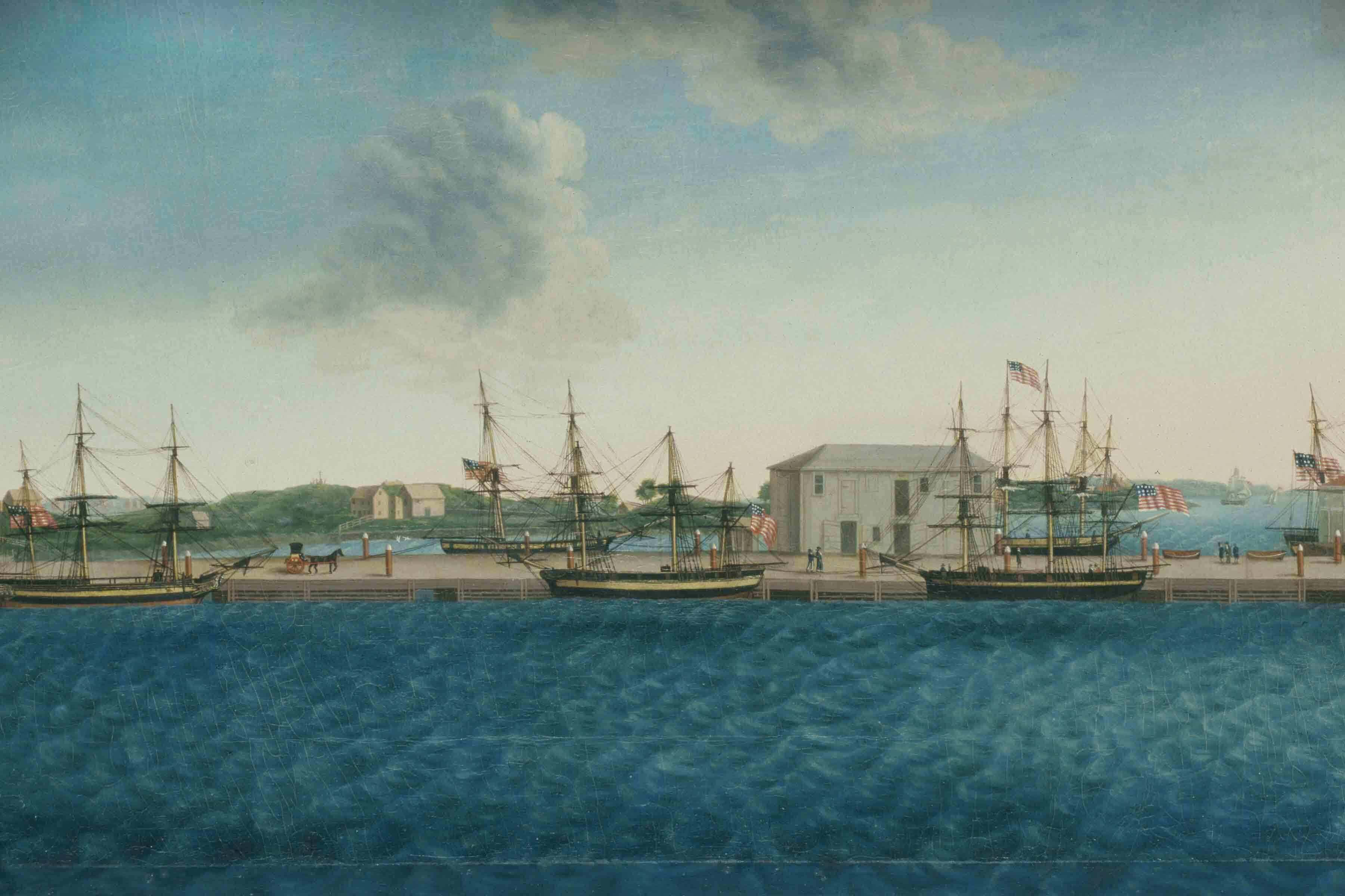 George Ropes. Crowninshield's Wharf, 1806. Oil on canvas. Gift of Nathaniel Silsbee, 1862. Photo by Mark Sexton/PEM