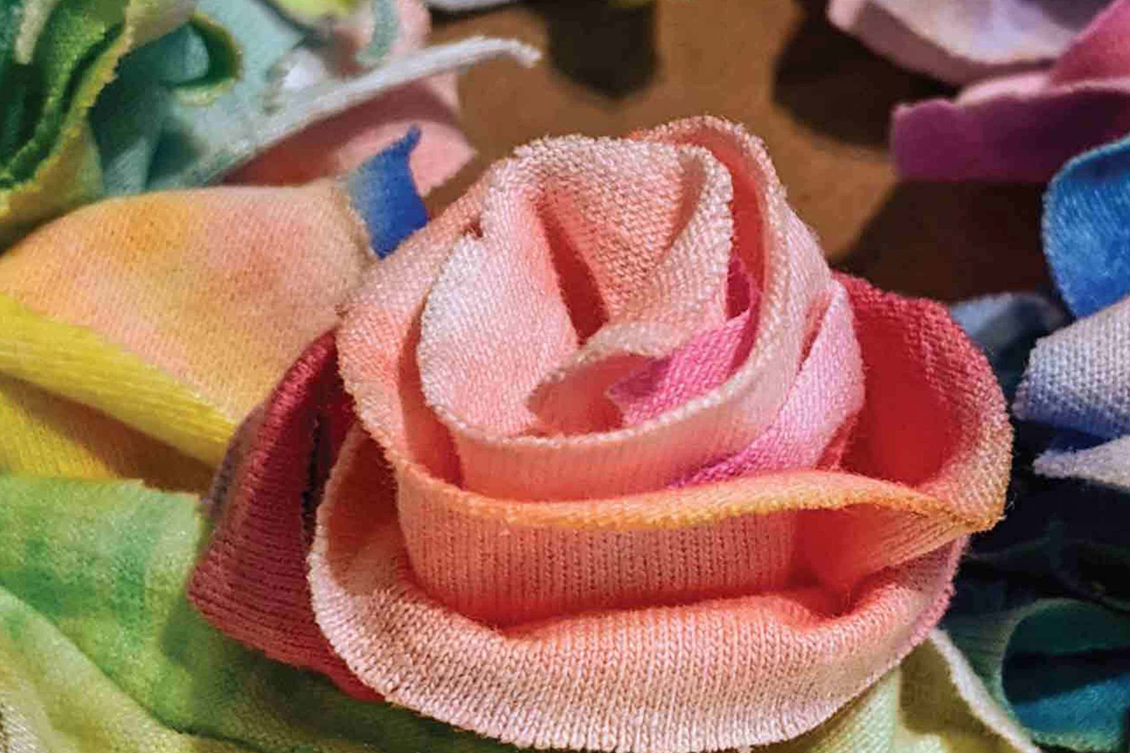 Dyed Fabric Flowers