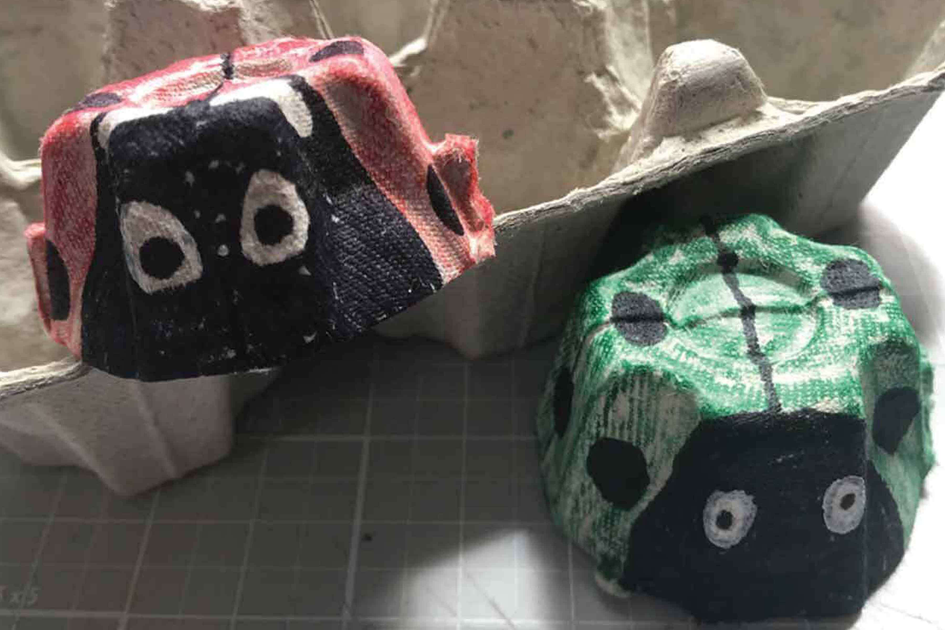 Egg Carton Ladybugs