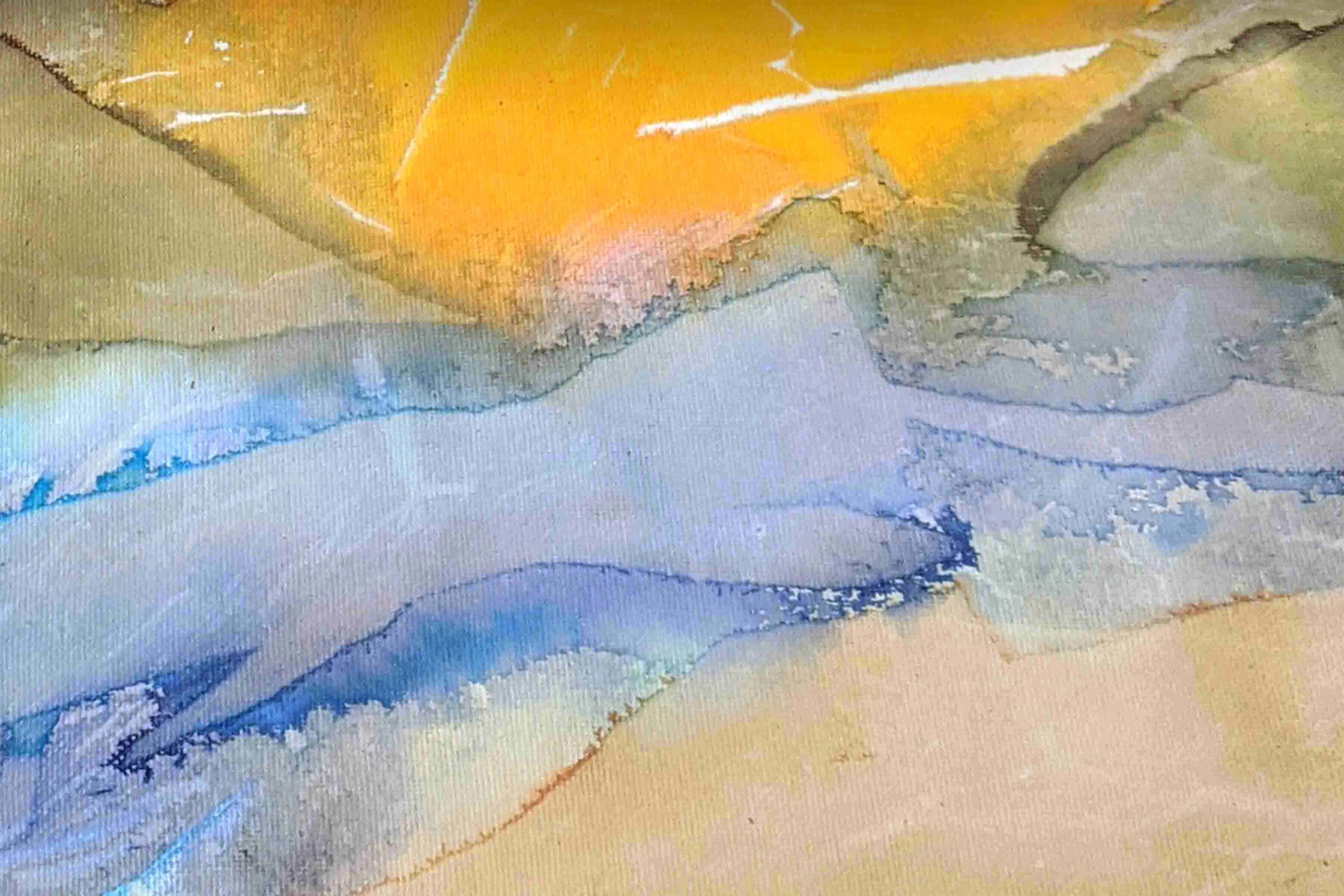 Tissue paper painting