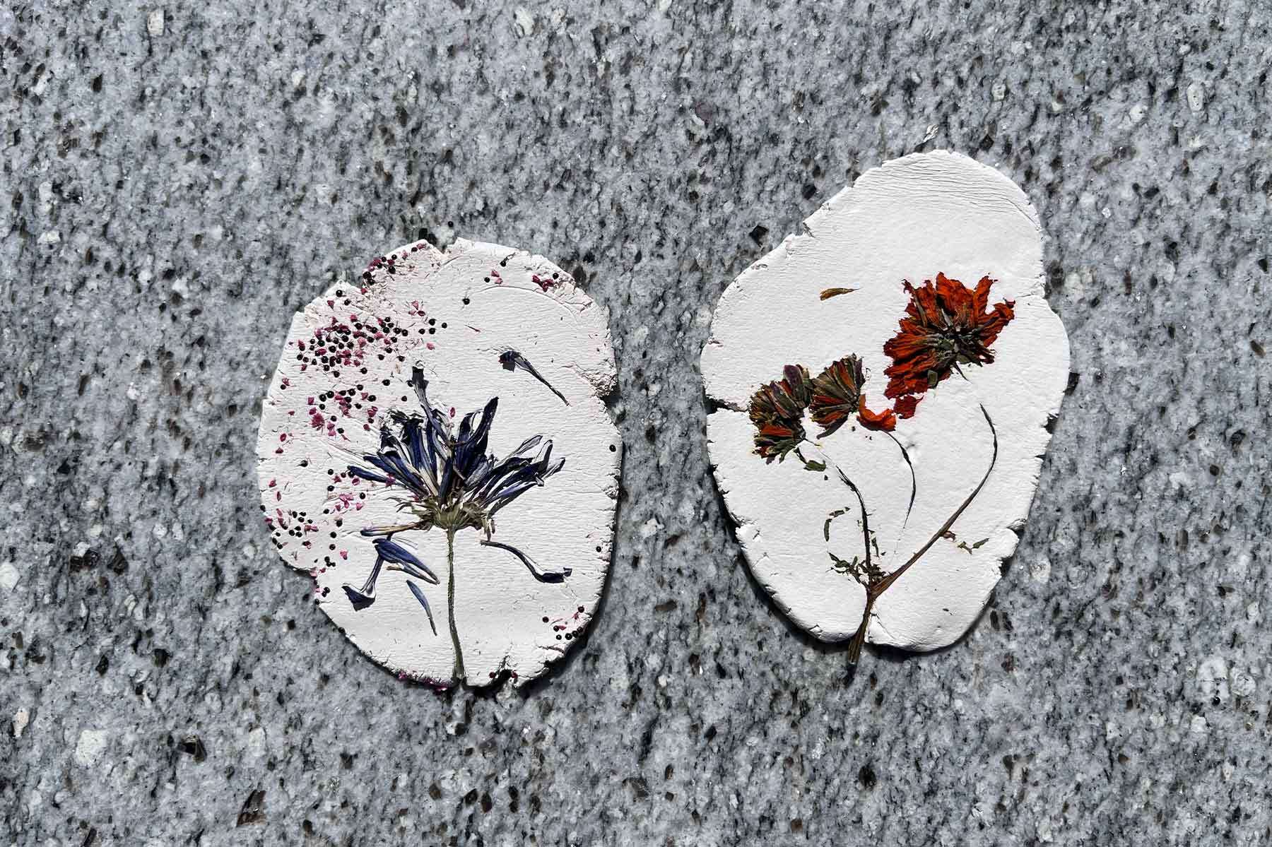 Drop-In Art: Clay Pressed Flowers
