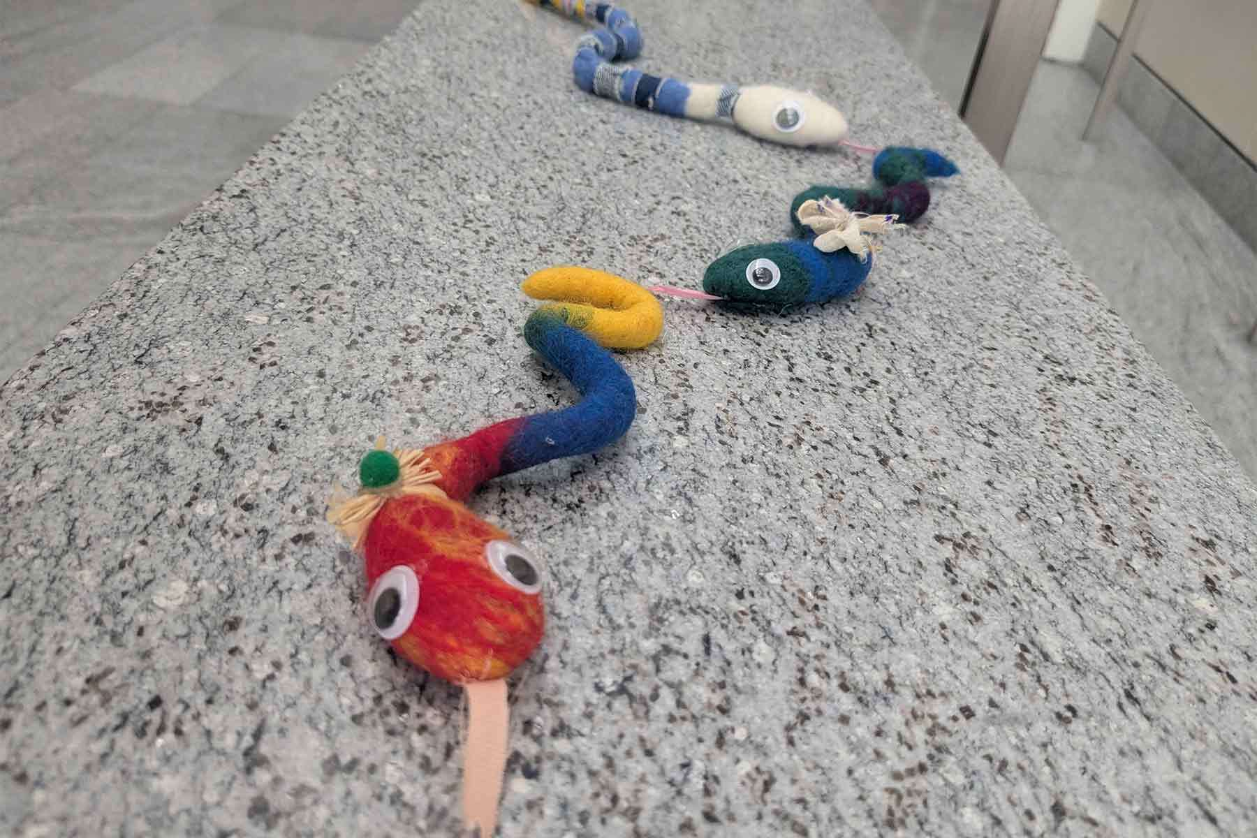 Friday Afternoon Drop-In Art: Wet-Felted Snakes