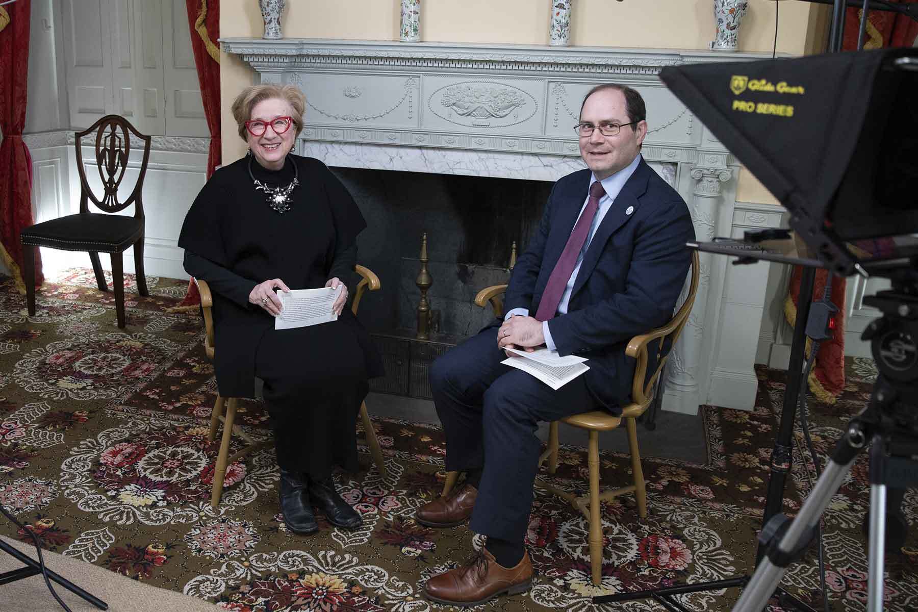 Rose-Marie and Eijk van Otterloo Executive Director and CEO Lynda Hartigan recently sat down in PEM's Gardner-Pingree House, a 19th century opulent mansion, with Salem Mayor Dominick Pangallo