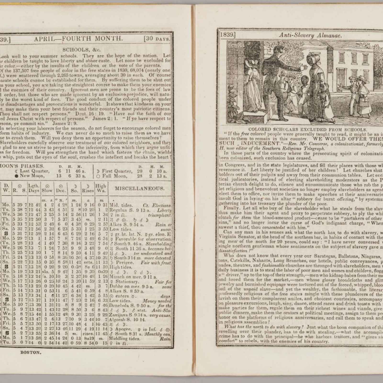 The American Anti Slavery Almanac, for 1839