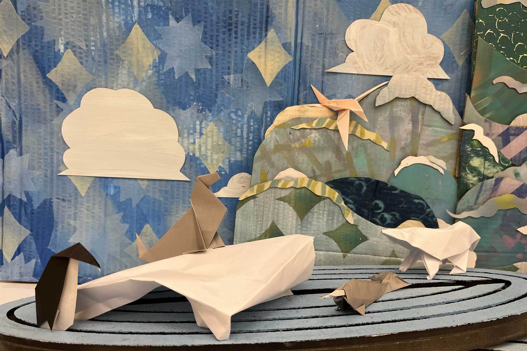 Drop-In Art: Polar Origami Animals