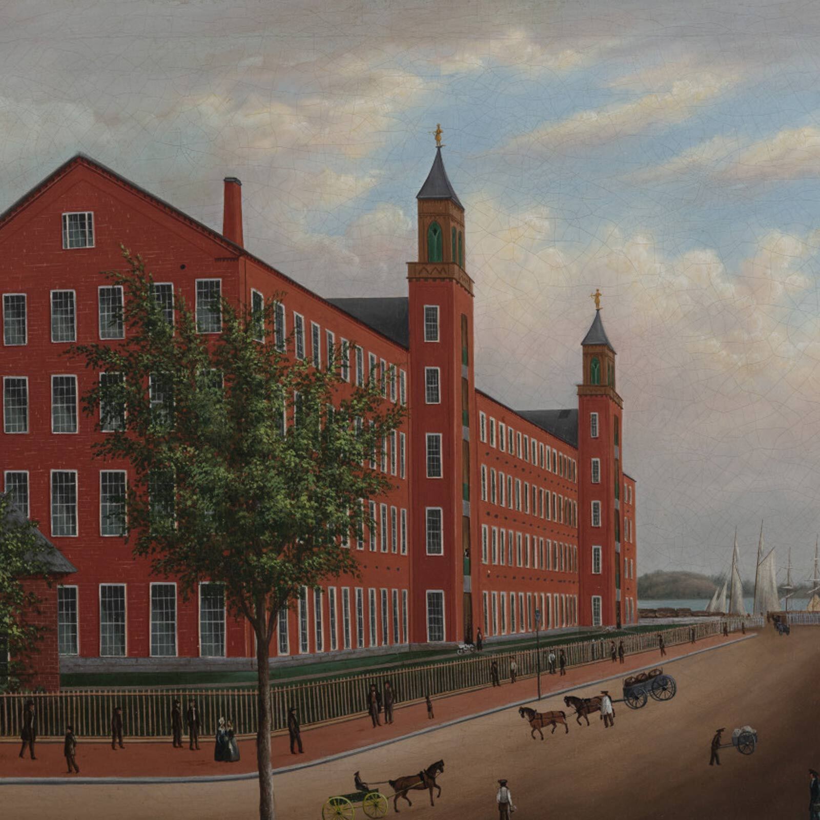 Painting of Salem near the wharf