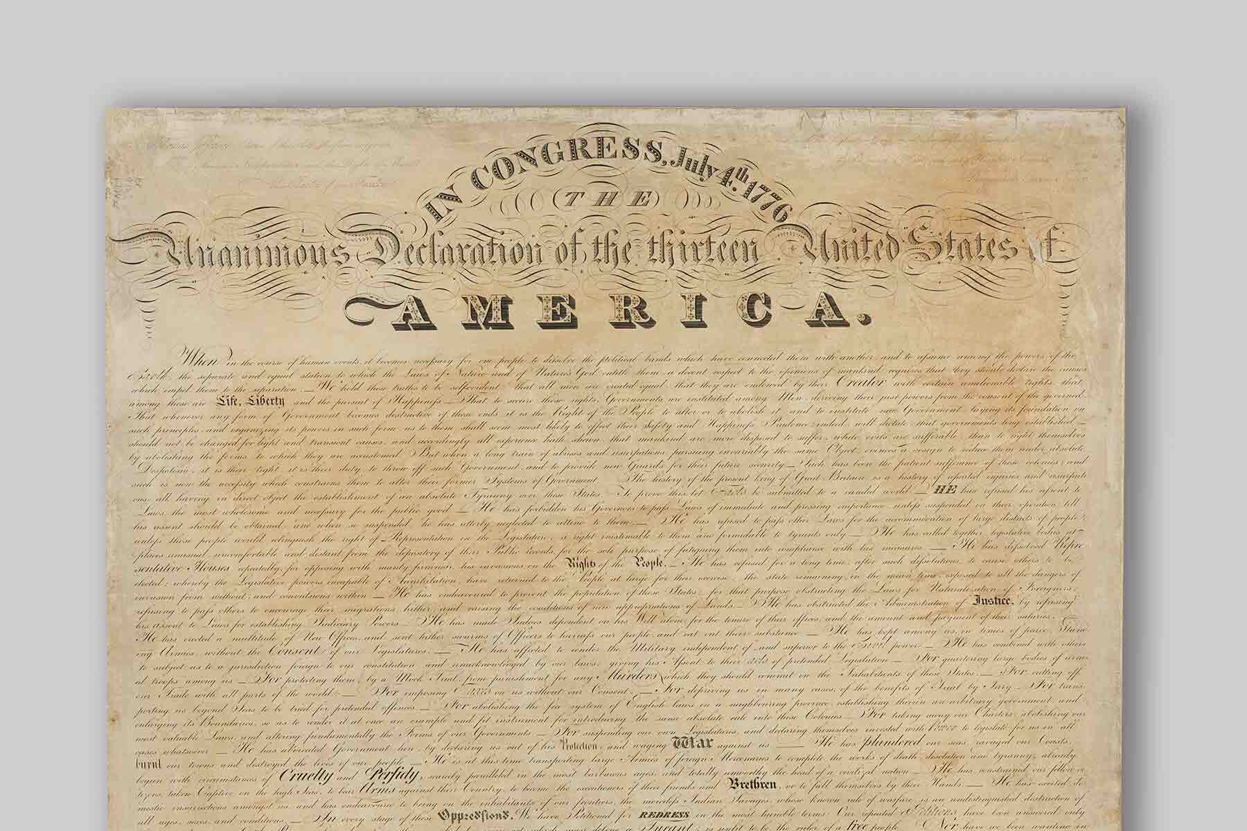Pressing Importance: Salem and The Declaration of Independence
