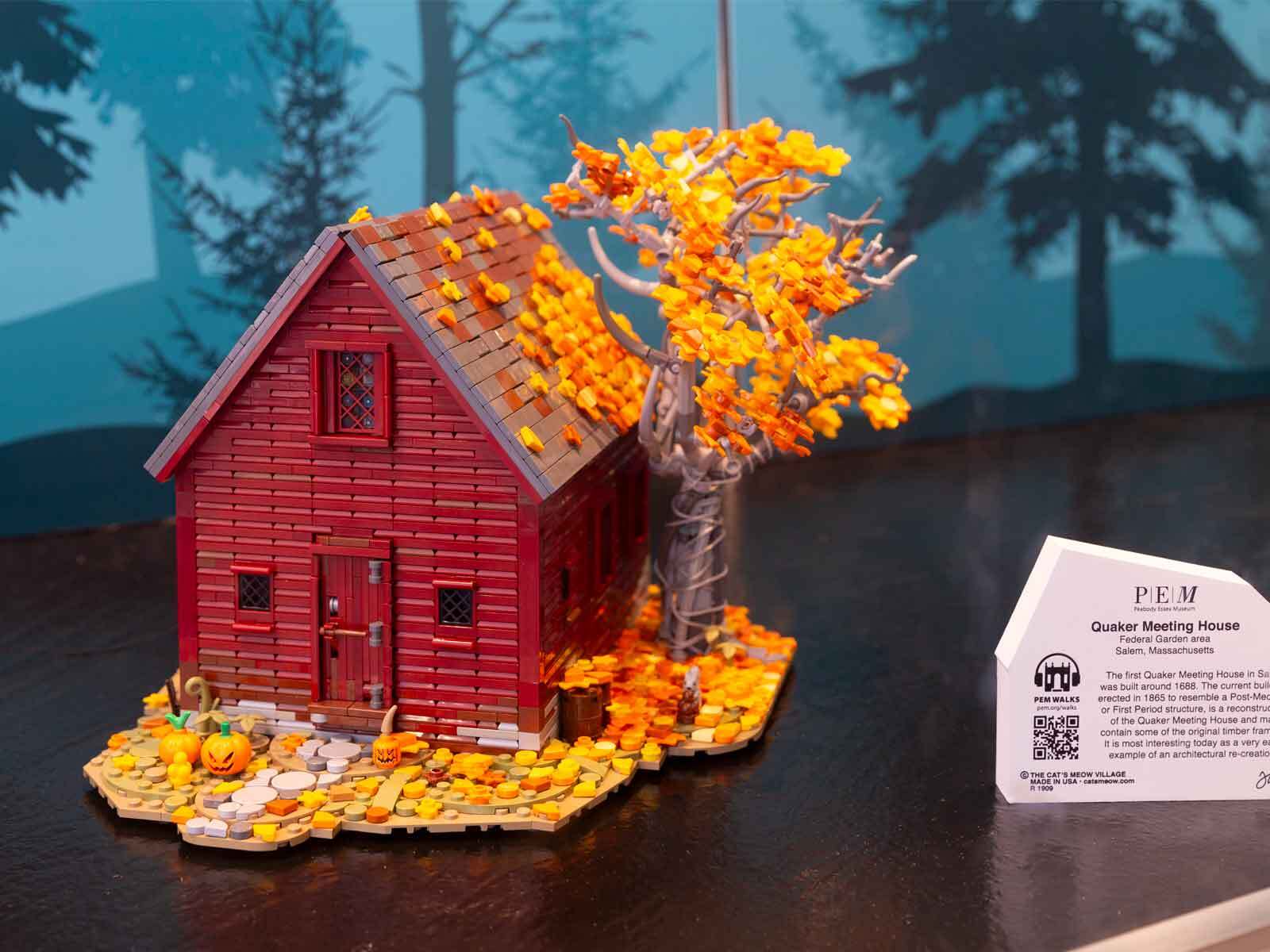 Quaker Meeting house recreated in LEGO by artist Jeff Chapman