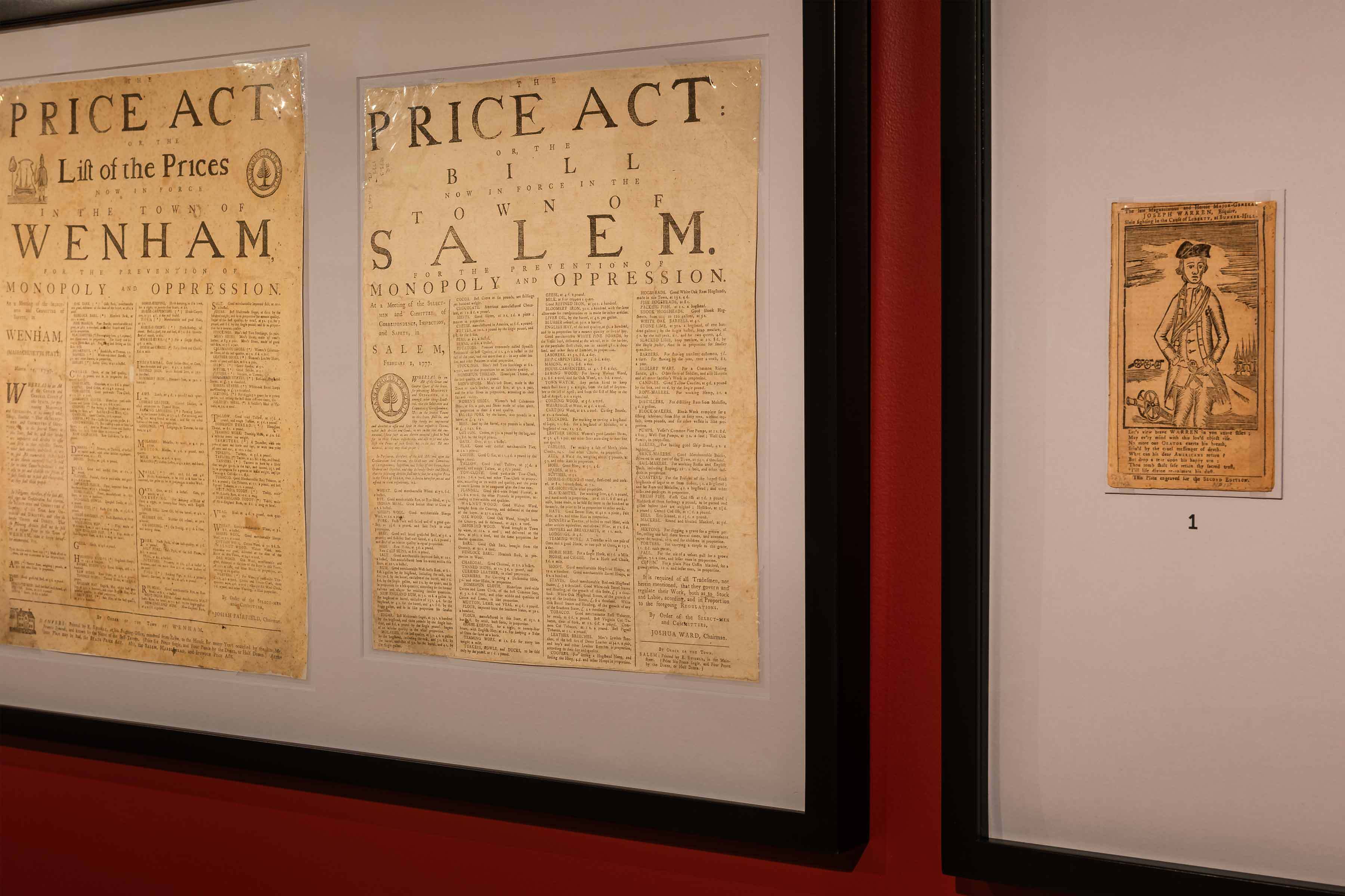 Price Act Bill for Salem MA pre-1776