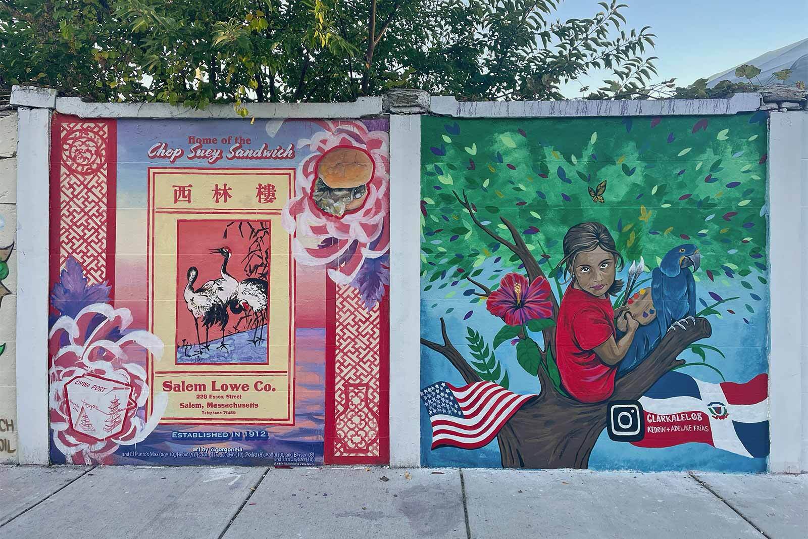 A large-scale mural in Salem's Point Neighborhood