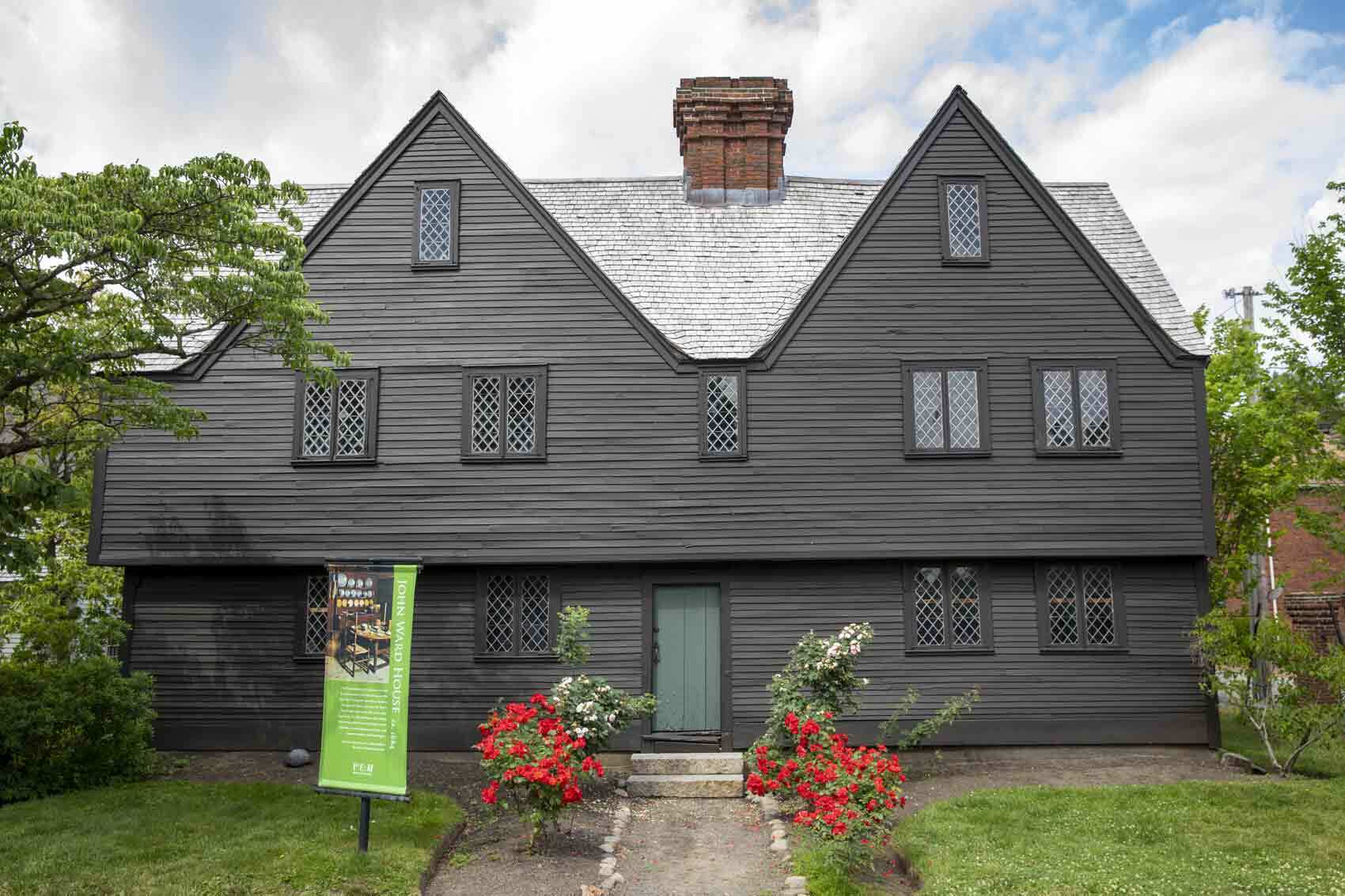 An exterior view of the front of the John Ward House