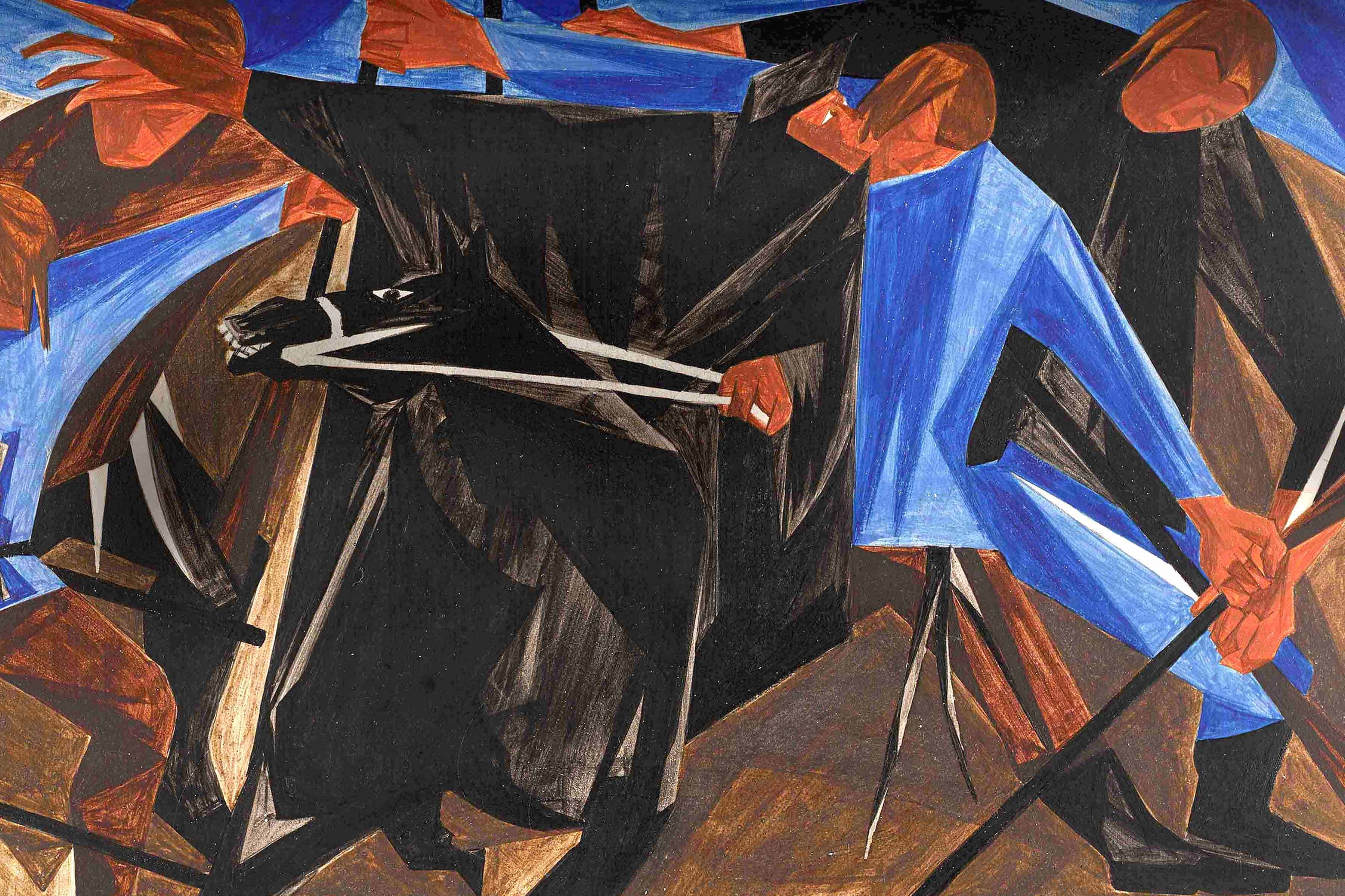 Panel 4, 1954, private collection. © The Jacob and Gwendolyn Knight Lawrence Foundation, Seattle/Artists Rights Society (ARS), New York. Photo by Seattle Art Museum