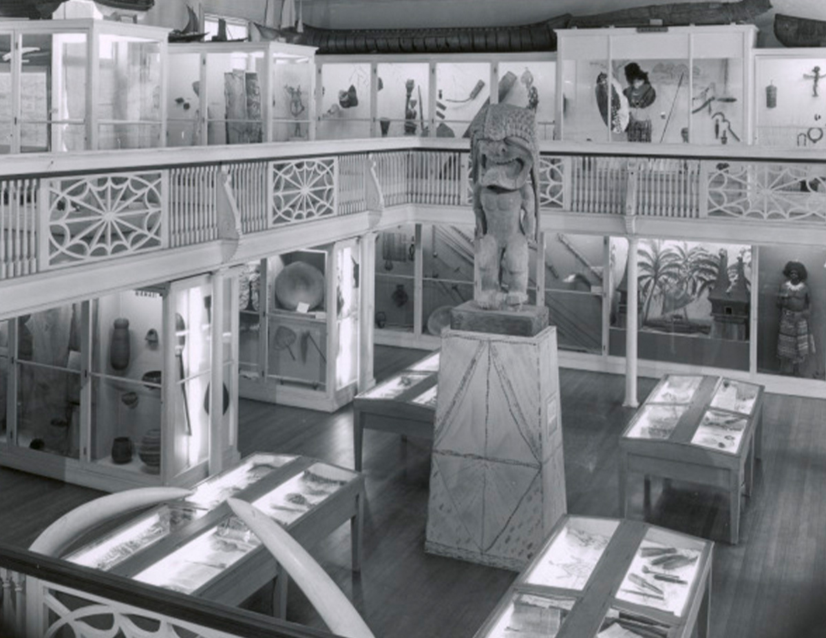 The Peabody Museum of Salem's East Hall in the mid-20th century.