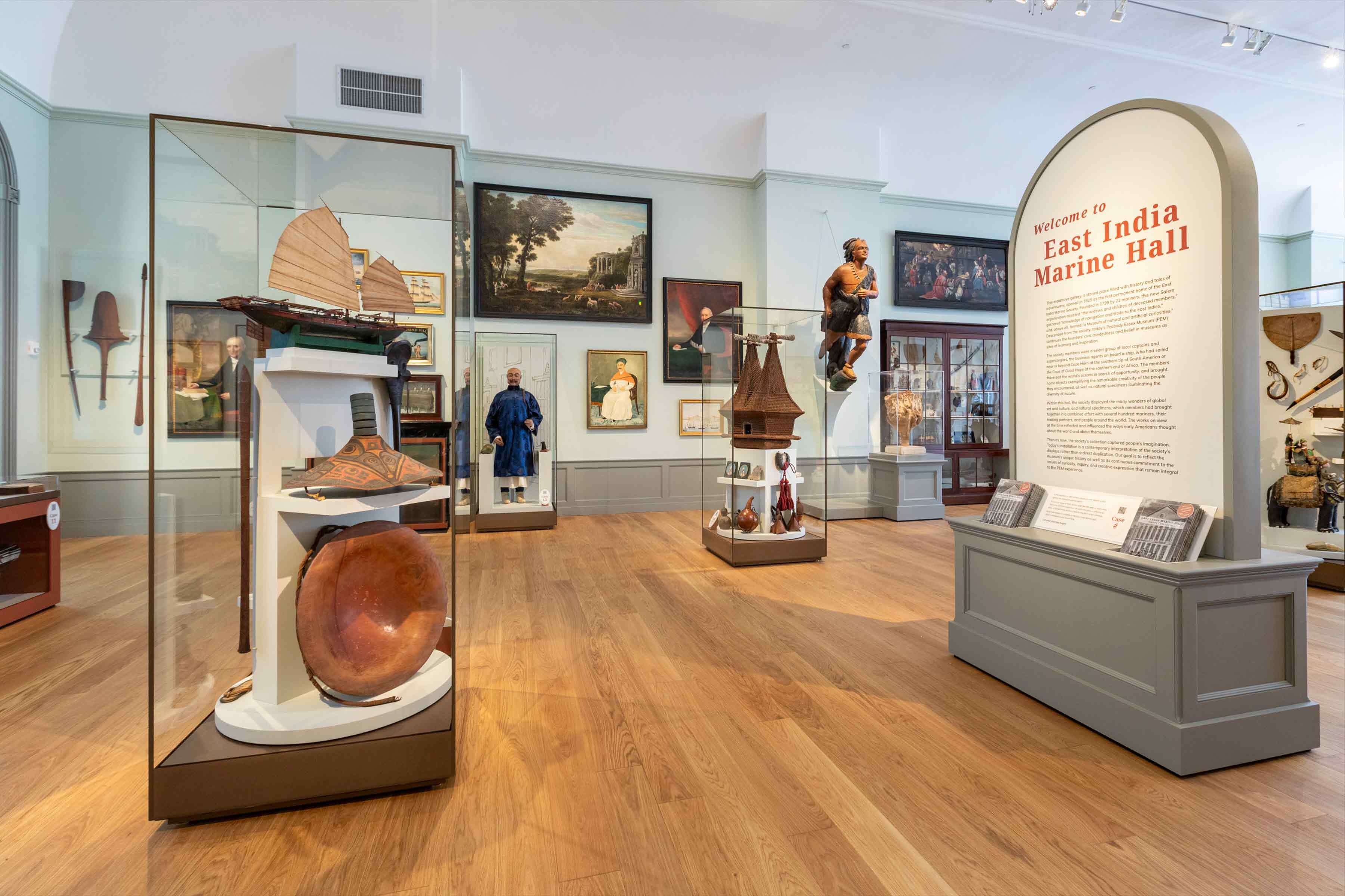 East India Marine Hall reinstalled with some of the museum’s earliest objects.