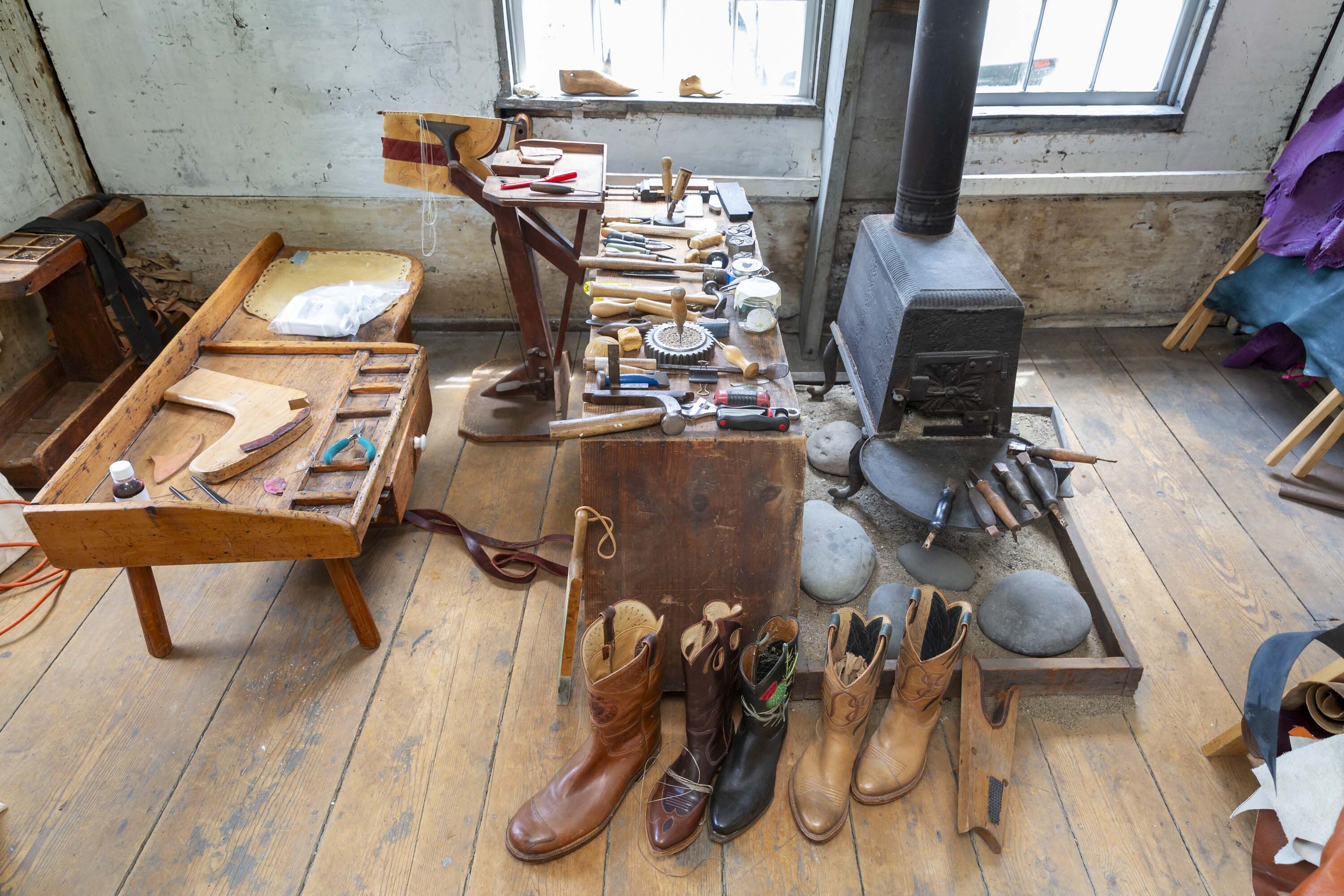 Tools in the Lye-Tapley Shoe Shop. Photo by Kathy Tarantola/PEM.
