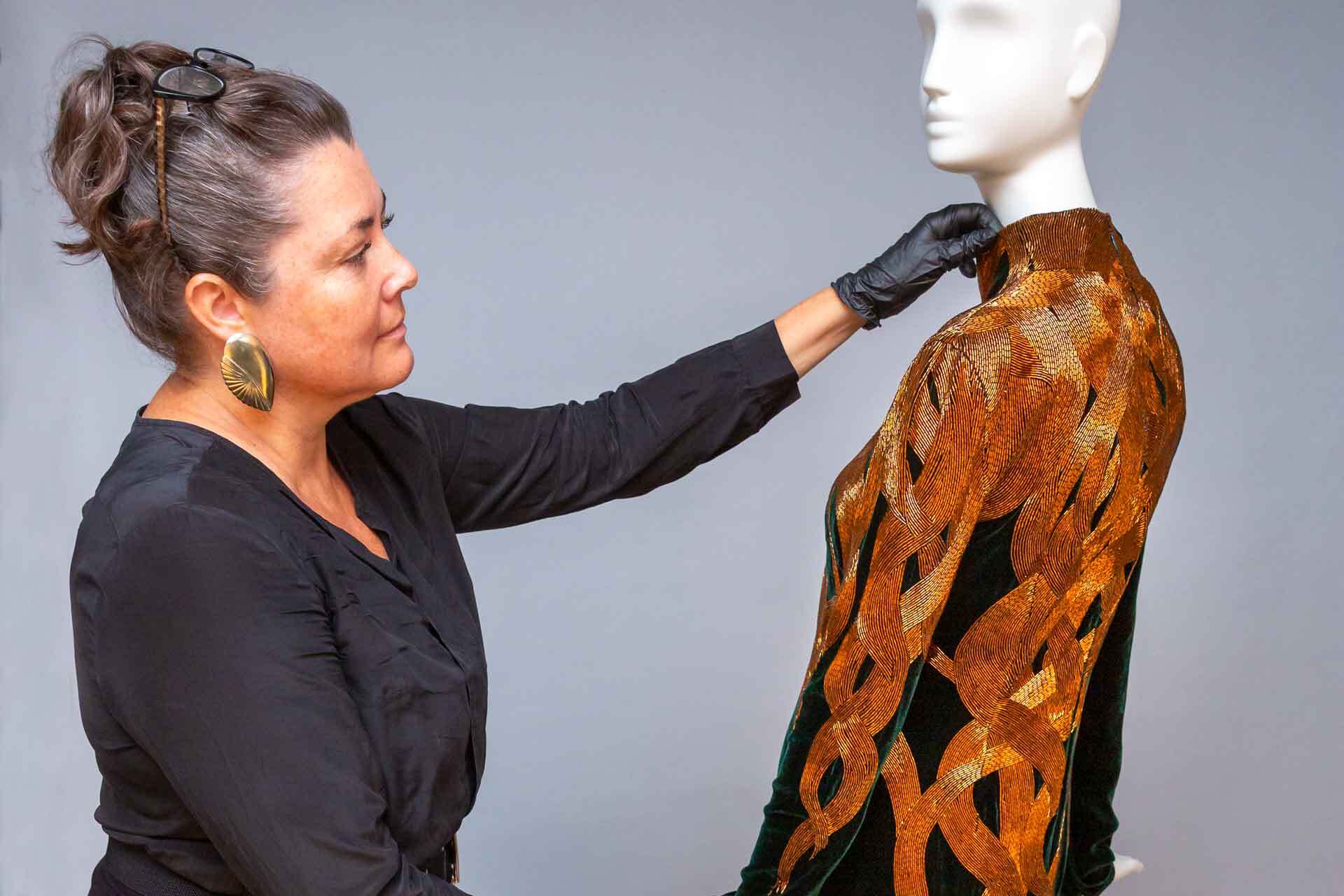 Petra Slinkard in our new installation of the Fashion & Design gallery