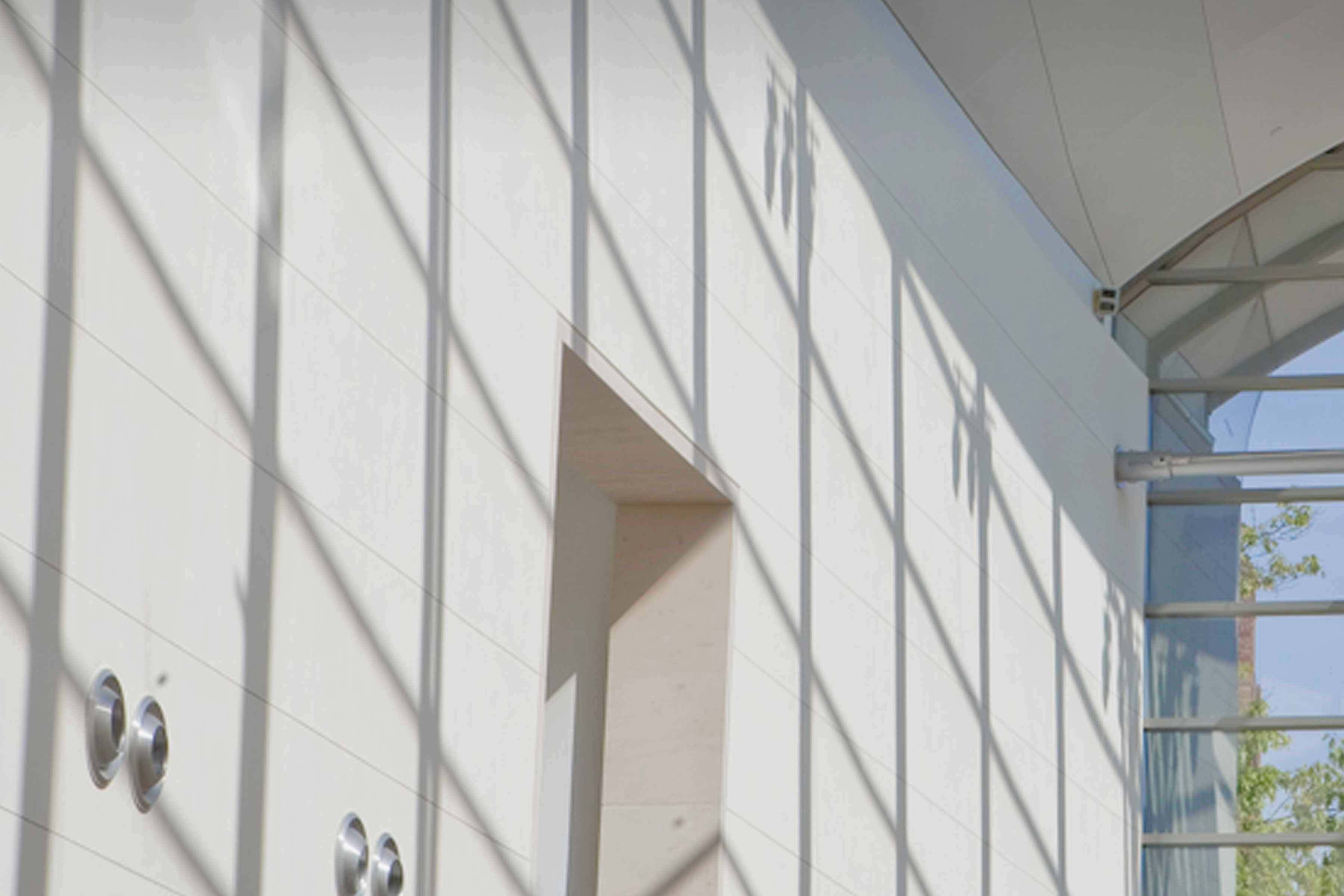 Detail of Atrium wall with cast shadows