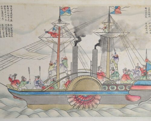 Artists in China. Opium War album, about 1860.