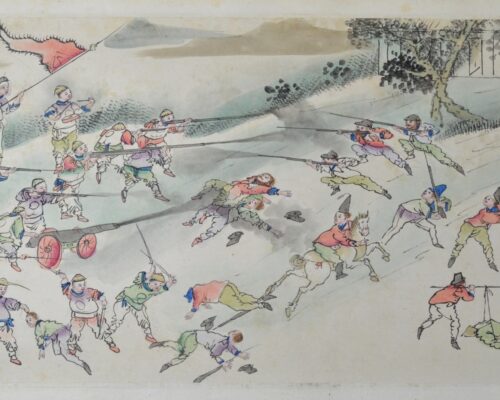 Artists in China. Opium War album, about 1860.