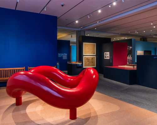 Inside the Isamu Noguchi exhibition - inside play area for children