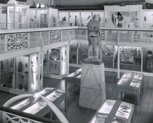 The Peabody Museum of Salem's East Hall in the mid-20th century.