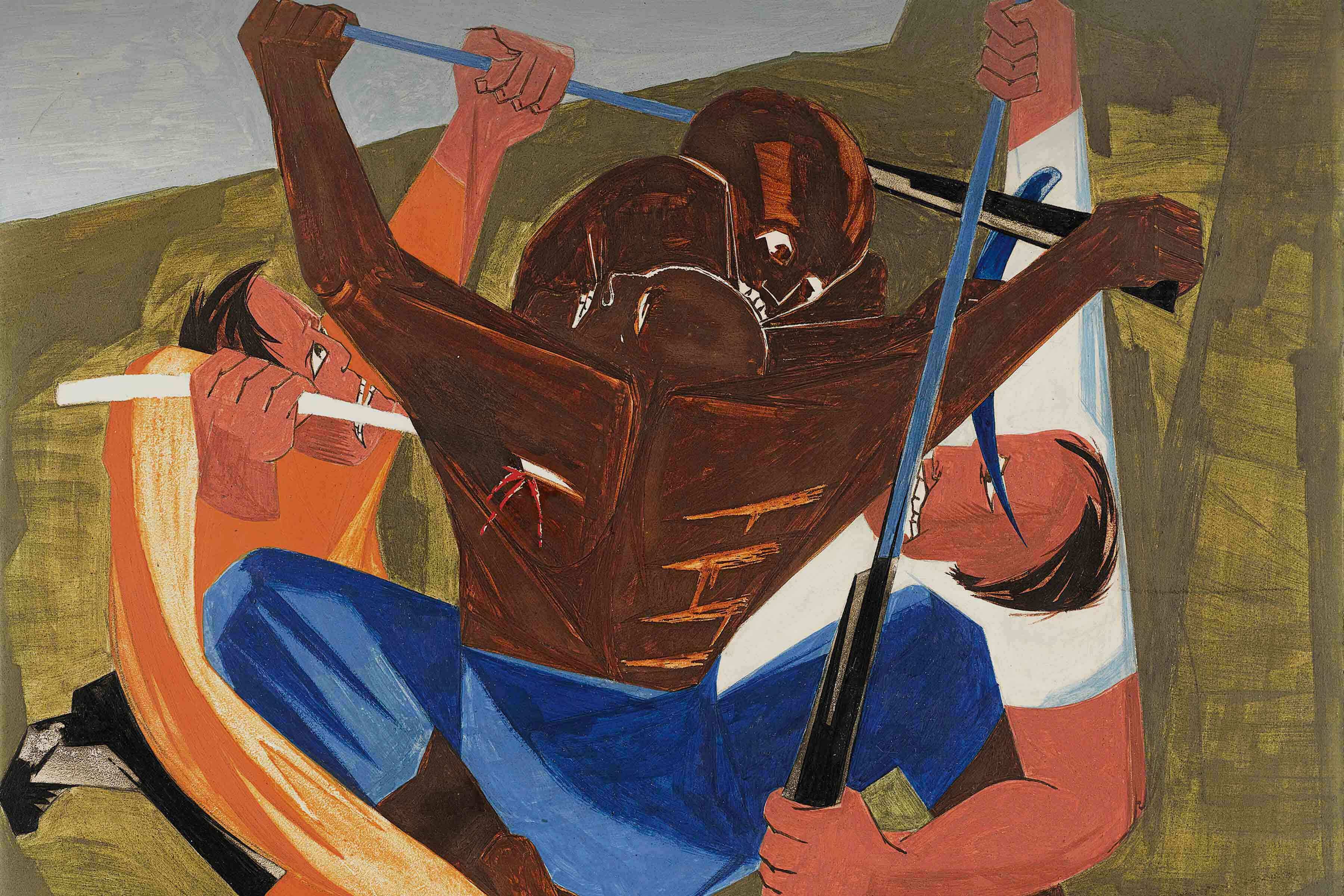 Panel 27, 1956, private collection. © The Jacob and Gwendolyn Knight Lawrence Foundation, Seattle/Artists Rights Society (ARS), New York. Photo by Seattle Art Museum.
