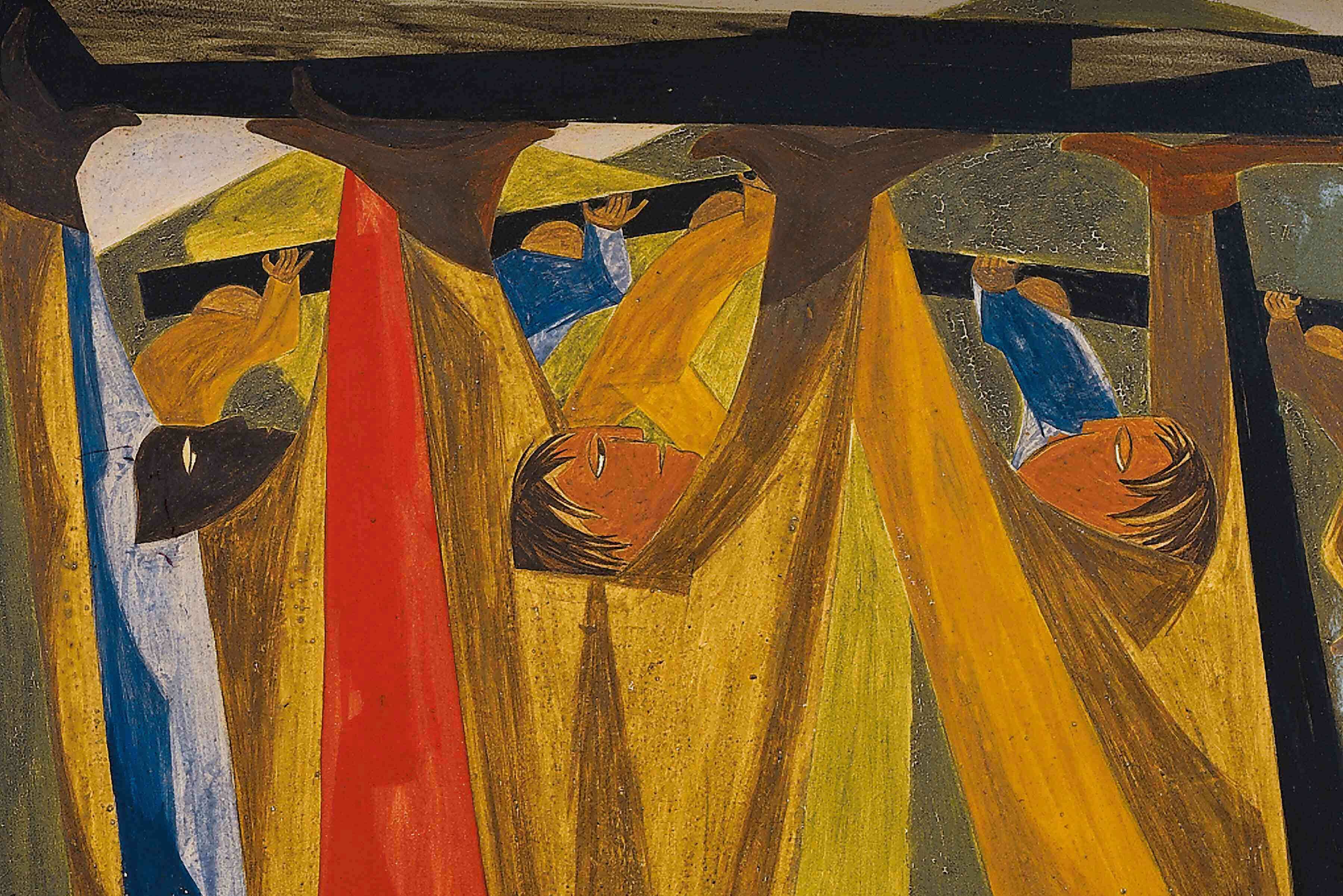 Panel 29, 1956, painting location unknown. © The Jacob and Gwendolyn Knight Lawrence Foundation, Seattle/Artists Rights Society (ARS), New York. Courtesy of Lucia | Marquand.