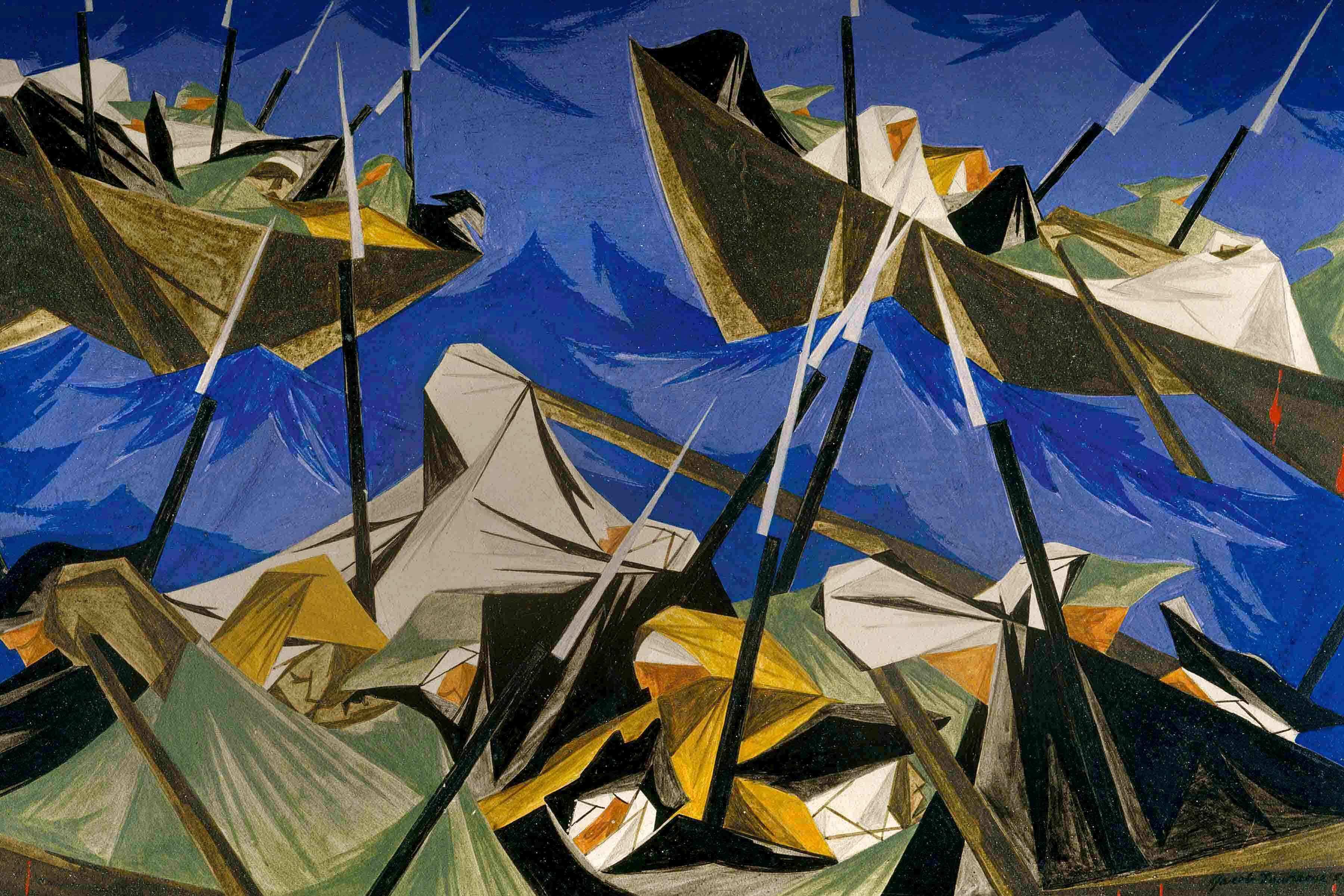 Panel 10, 1954, The Metropolitan Museum of Art, purchase, Lila Acheson Wallace Gift, 2003.414. © The Jacob and Gwendolyn Knight Lawrence Foundation, Seattle/Artists Rights Society (ARS), New York. Photo by The Metropolitan Museum of Art.