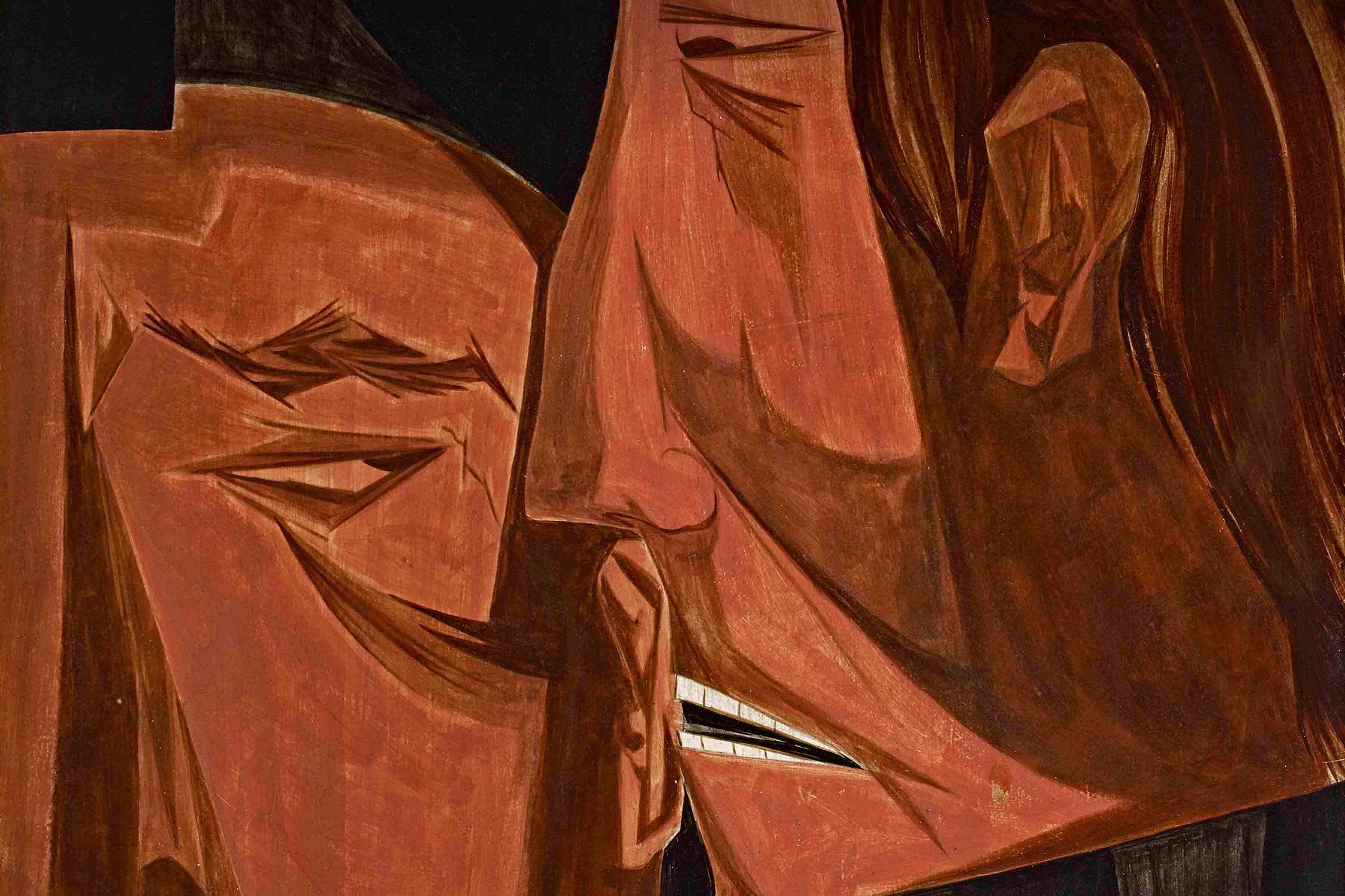 Panel 11, 1955, Iris and B. Gerald Cantor Center for Visual Arts, Stanford University, gift of Dr. Herbert Kayden and Family in memory of Dr. Gabrielle H. Reem, 2013.95. © The Jacob and Gwendolyn Knight Lawrence Foundation, Seattle/Artists Rights Society