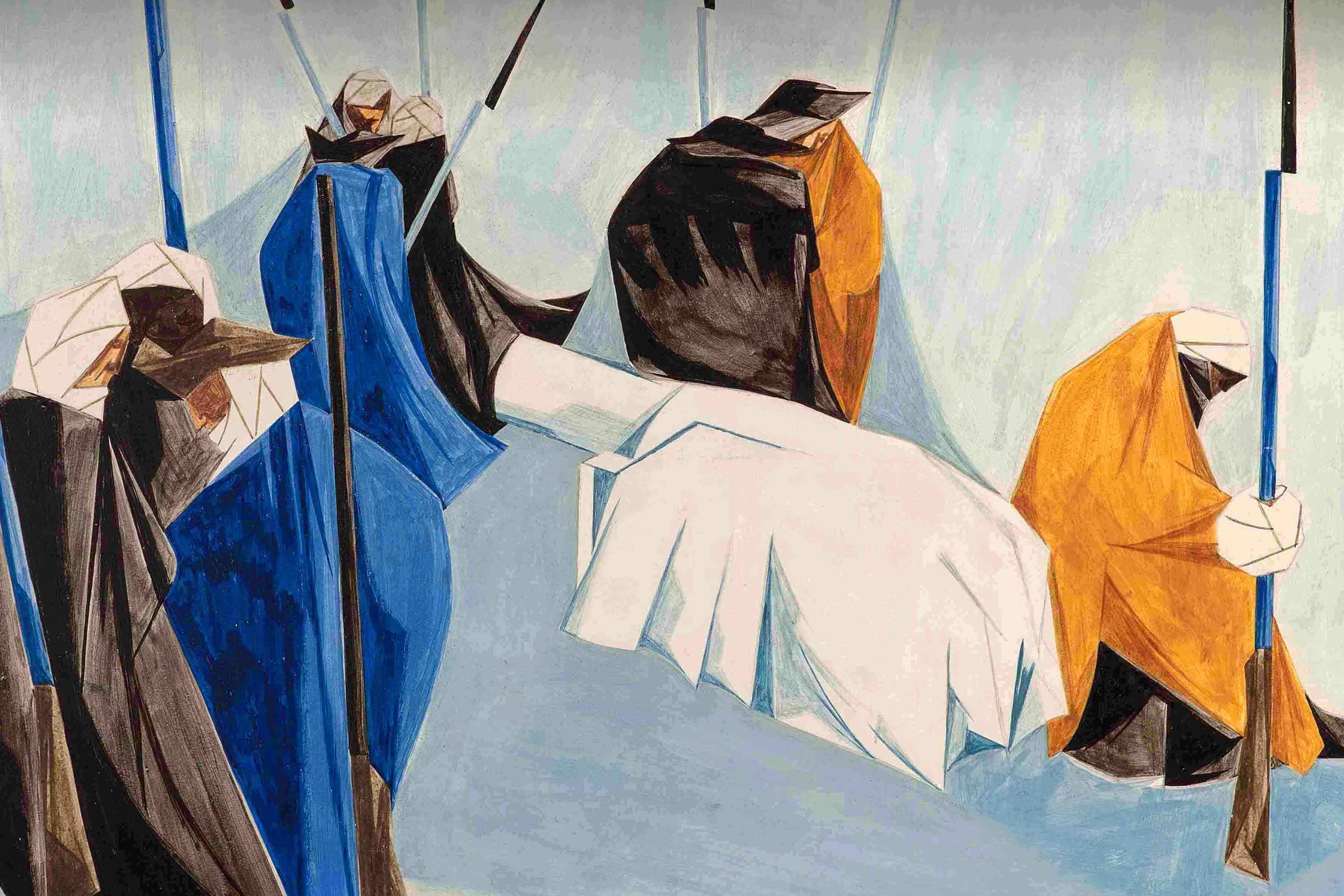 Panel 7, 1954, The Renee & Chaim Gross Foundation. © The Jacob and Gwendolyn Knight Lawrence Foundation, Seattle/Artists Rights Society (ARS), New York. Photo by Bob Packert/PEM.