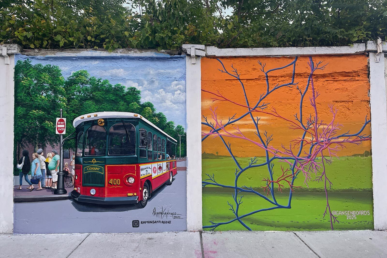 A large-scale mural in Salem's Point Neighborhood
