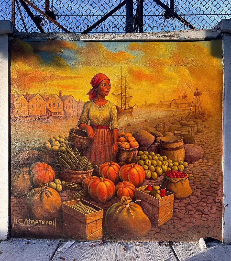 A large-scale mural in Salem's Point Neighborhood
