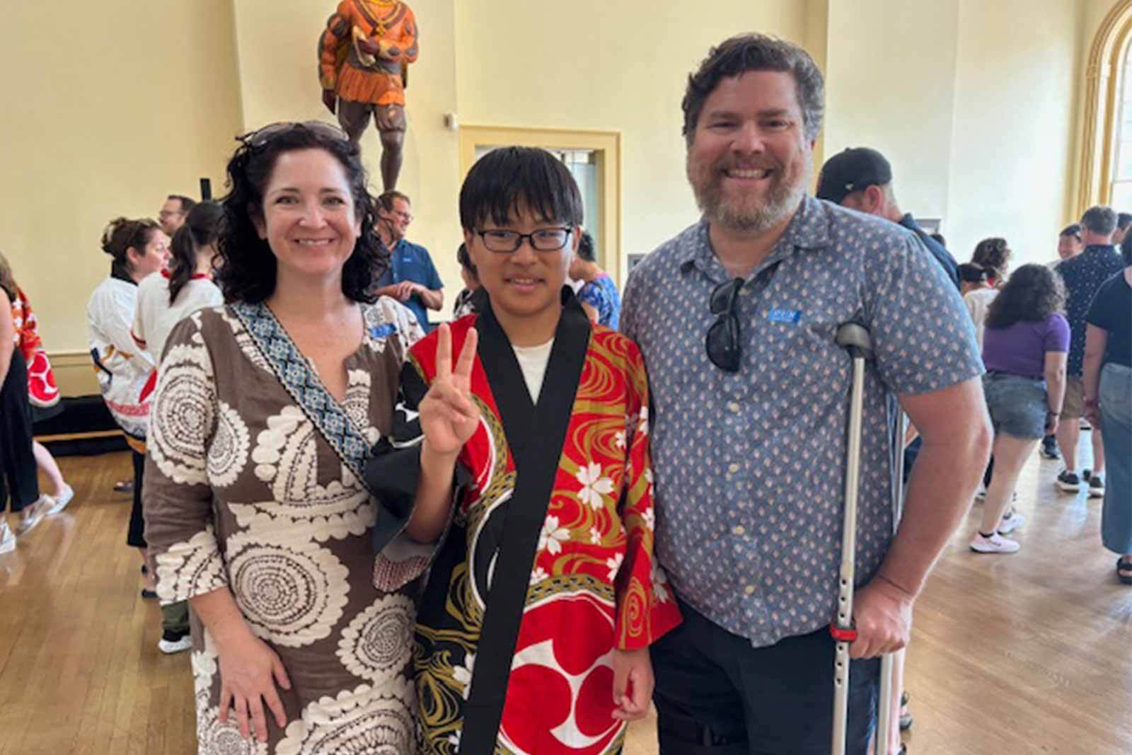 With students from the Ōta exchange cohort