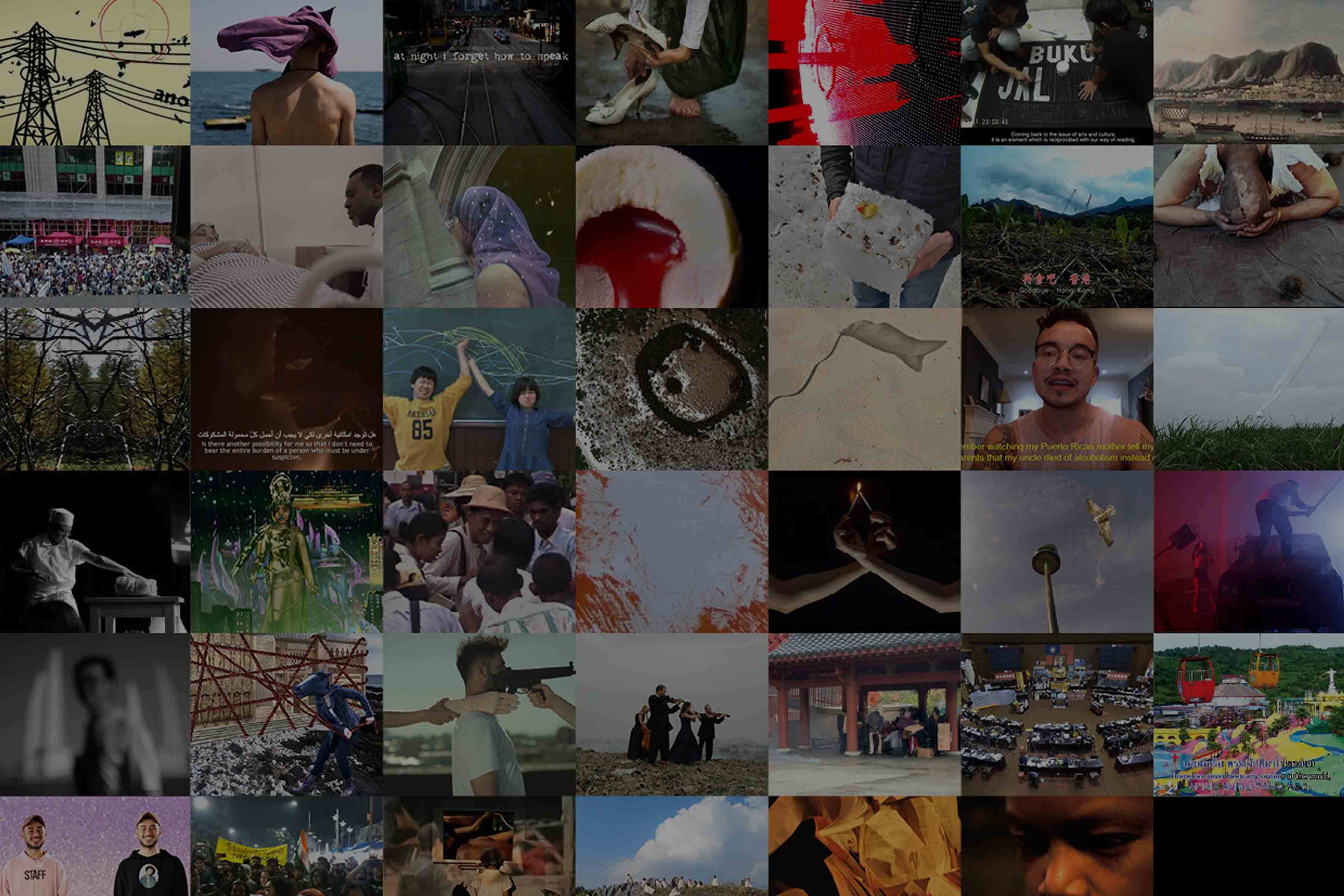 Detail of selected works from After Hope: Videos of Resistance. Video stills. Courtesy of the artists. © 2022 Asian Art Museum.