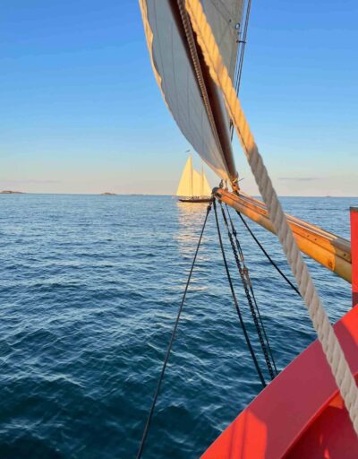 Glimpsing other local historic boats. Photo by Dinah Cardin.